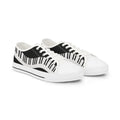 Piano Keys Men’s Low Top Sneakers — Black & White Musical Canvas Shoes