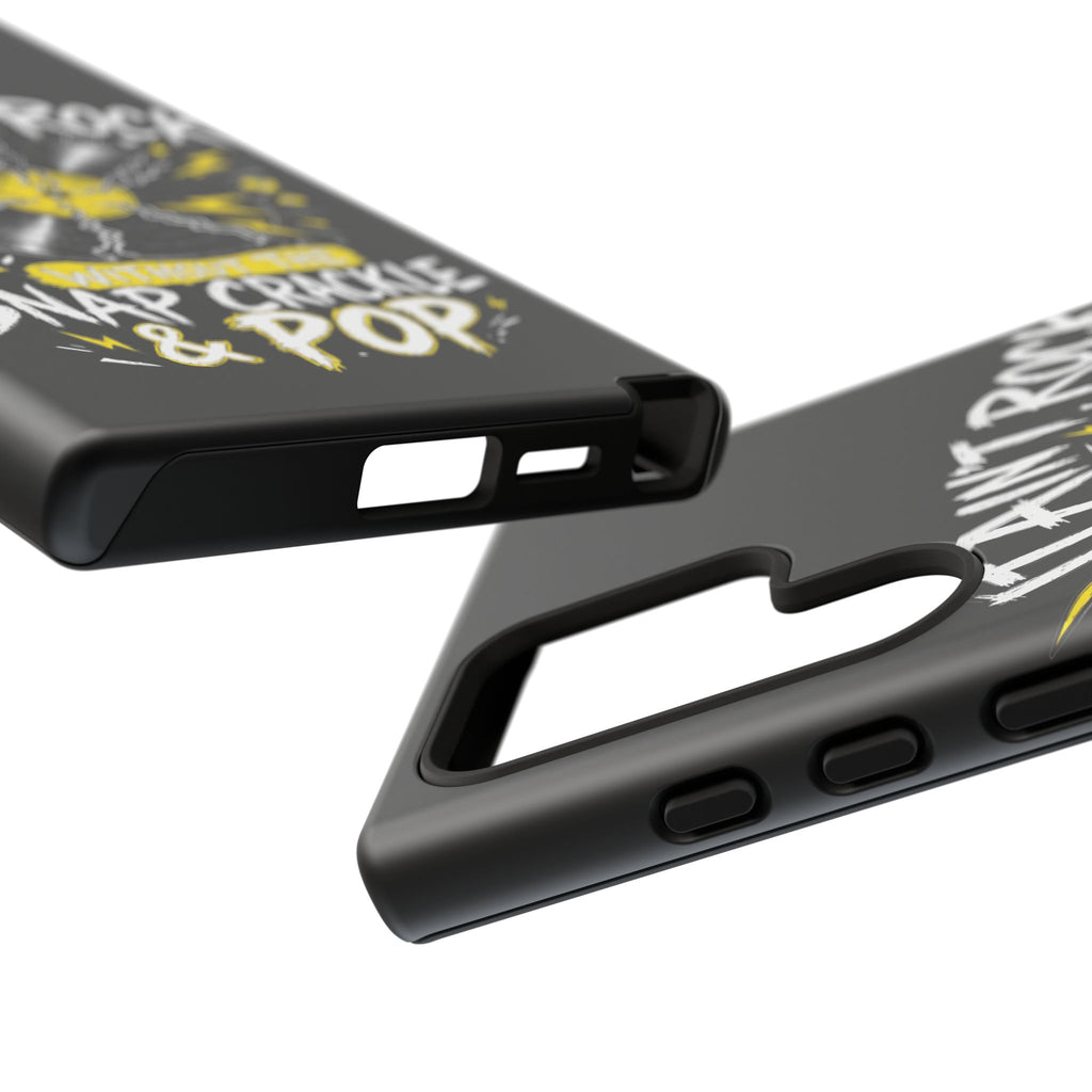 Phone Case — "It Ain't Rock Without the Snap Crackle & Pop" Vintage Vinyl Design