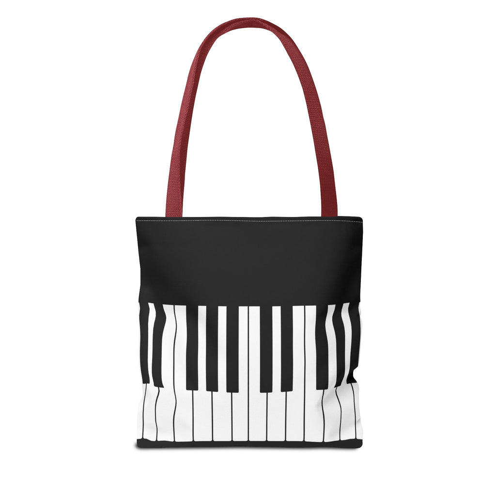 Piano Keys Tote Bag - Musician Keyboard Print Canvas Tote