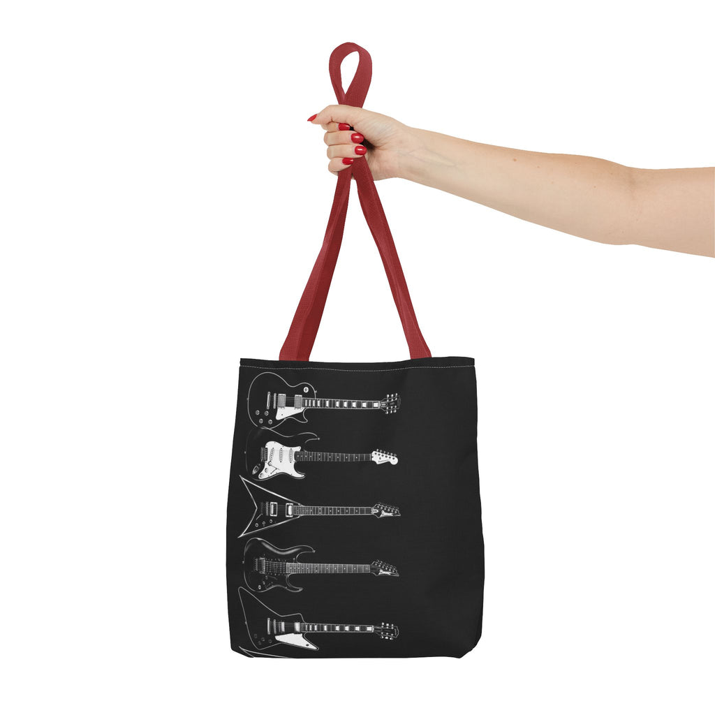 Electric Guitars Black Tote Bag – Rock Music Instrument Shopper