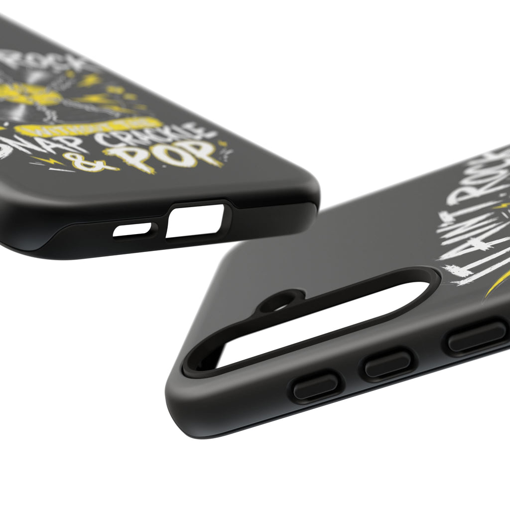 Phone Case — "It Ain't Rock Without the Snap Crackle & Pop" Vintage Vinyl Design