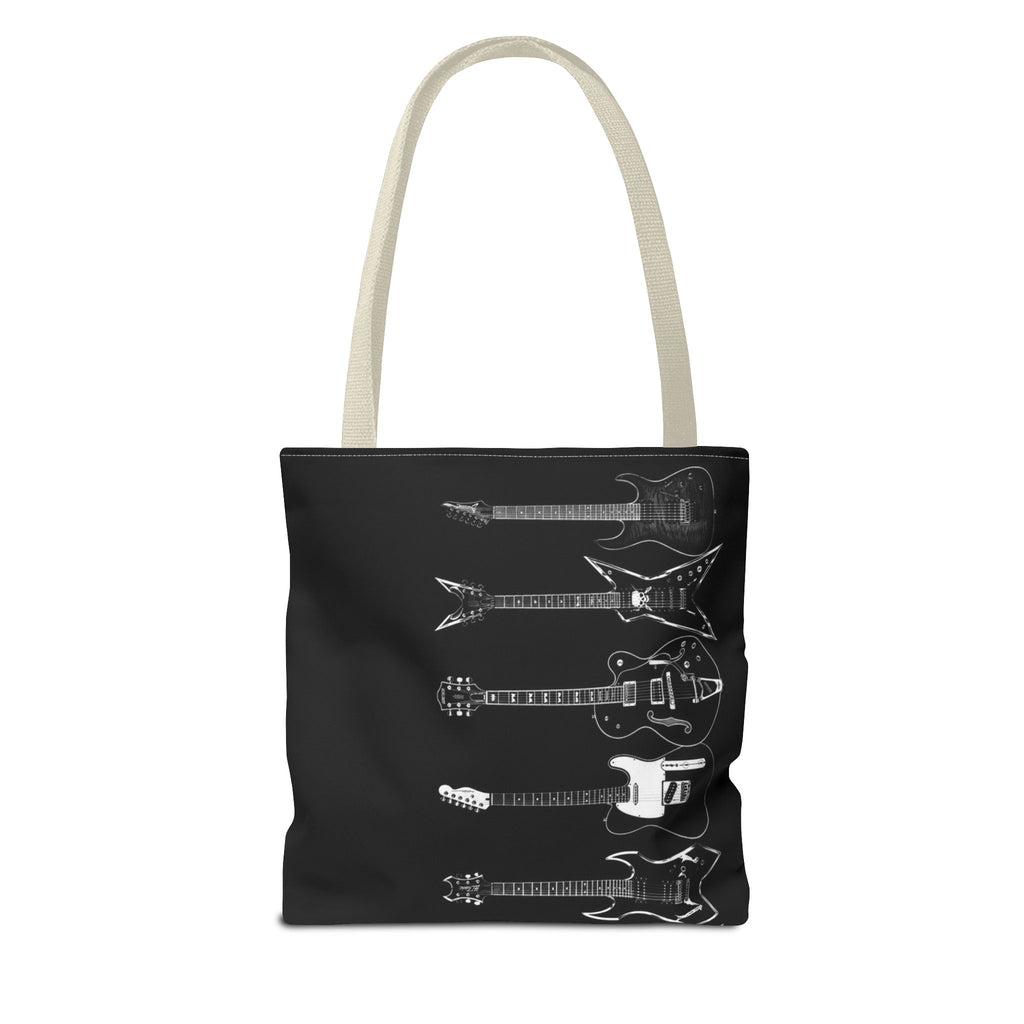 Electric Guitars Black Tote Bag – Rock Music Instrument Shopper