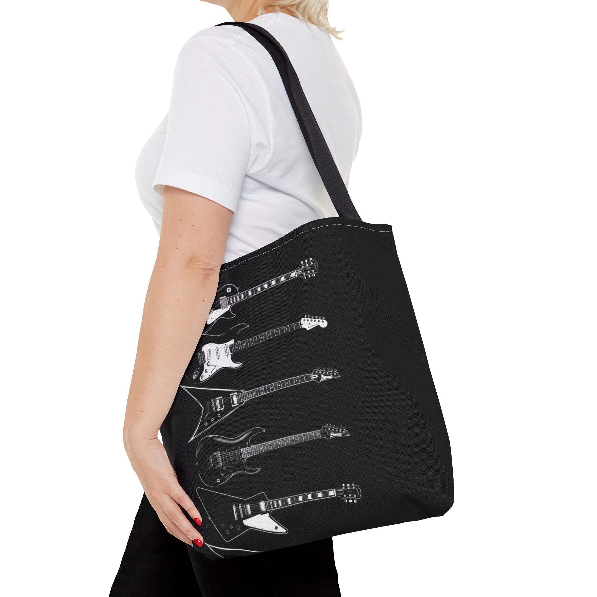 Electric Guitars Black Tote Bag – Rock Music Instrument Shopper