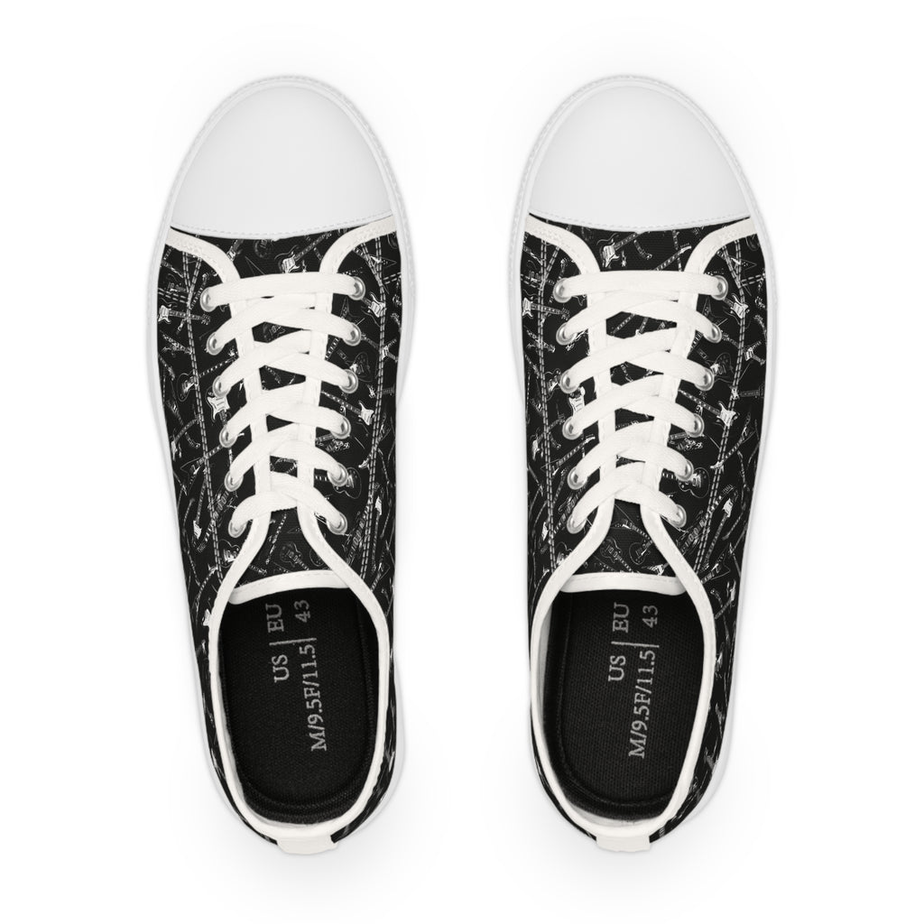 Black Guitars Men’s Low Top Sneakers — Minimal Urban Casual Shoes