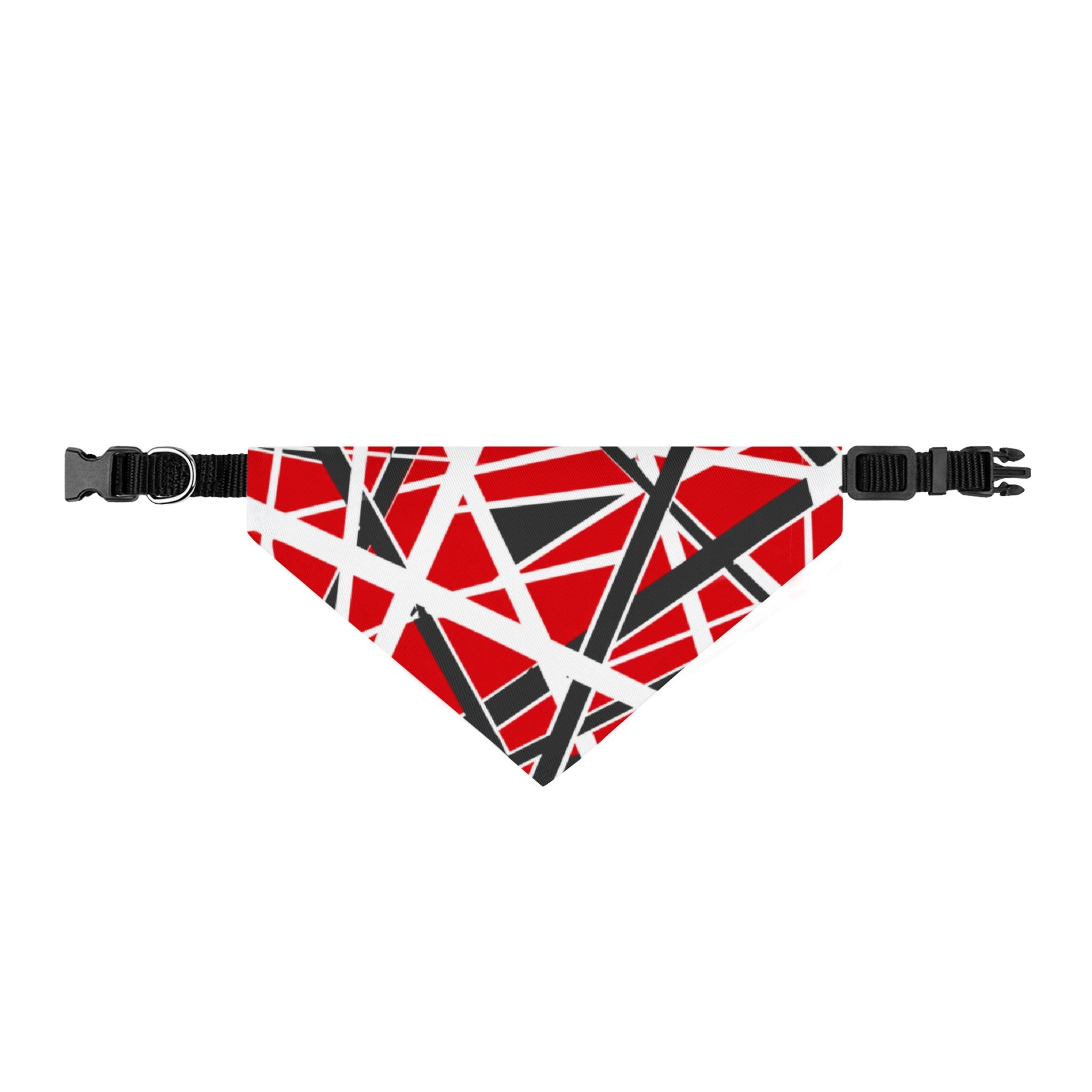 EVH Van Halen Clip-On Pet Bandana – Geometric Rocker Dog Collar Accessory