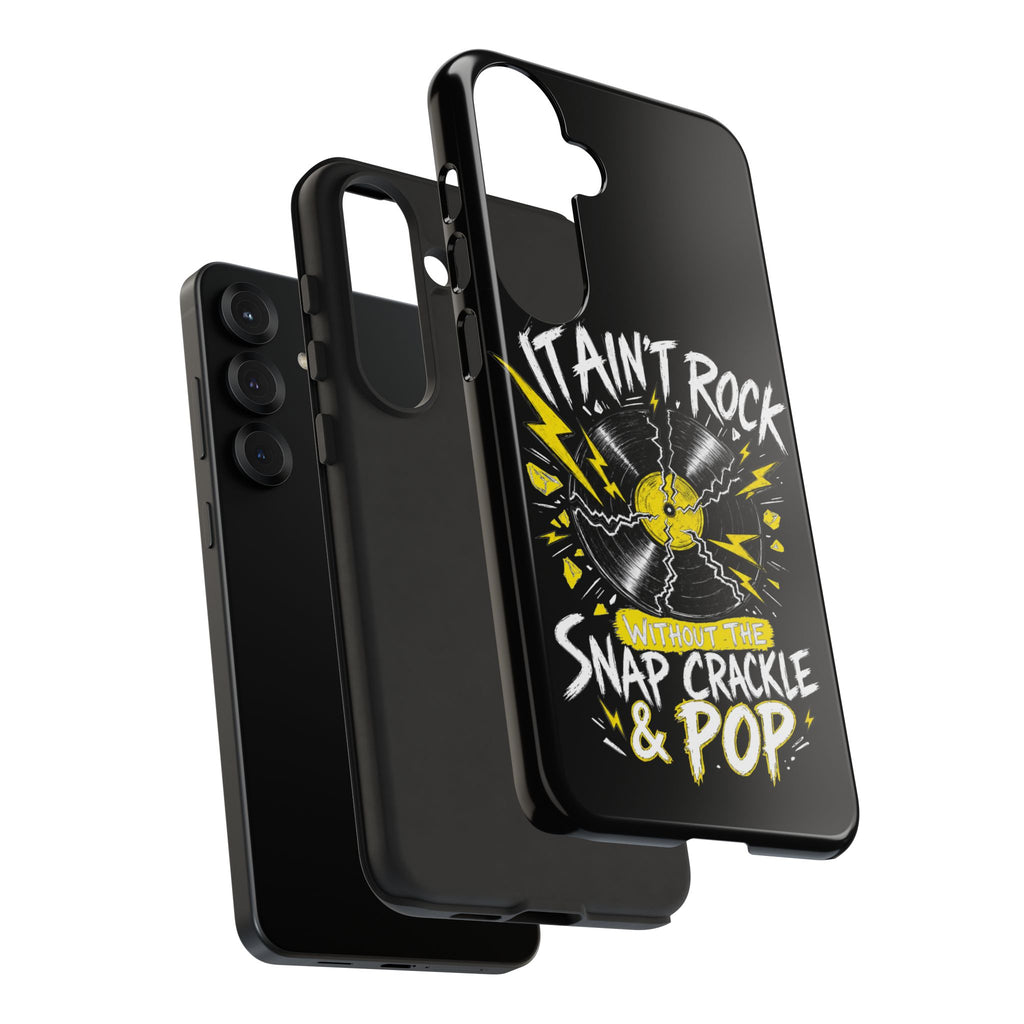 Phone Case — "It Ain't Rock Without the Snap Crackle & Pop" Vintage Vinyl Design