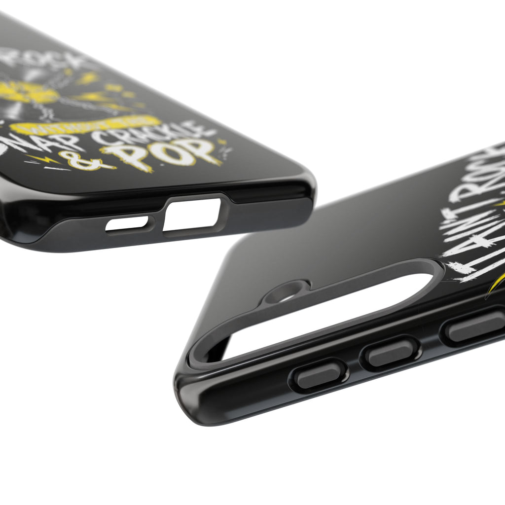 Phone Case — "It Ain't Rock Without the Snap Crackle & Pop" Vintage Vinyl Design