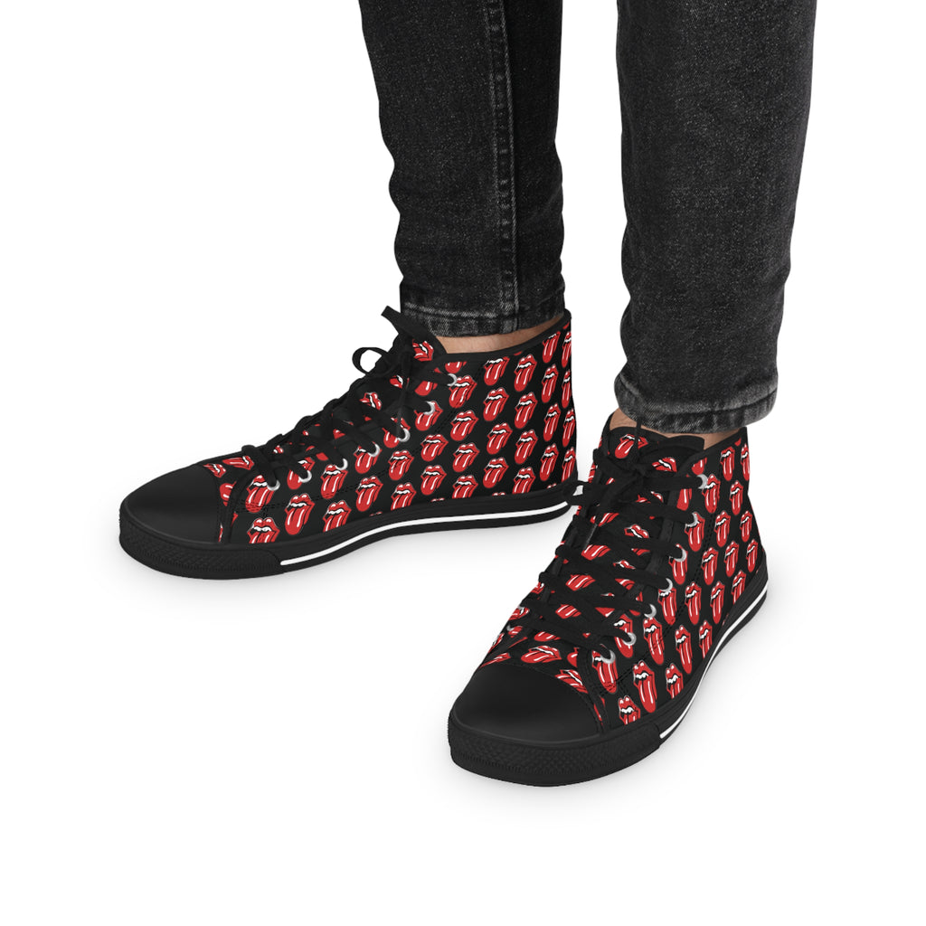 High Top Sneakers – Rolling Stones Symbols Skate Shoes