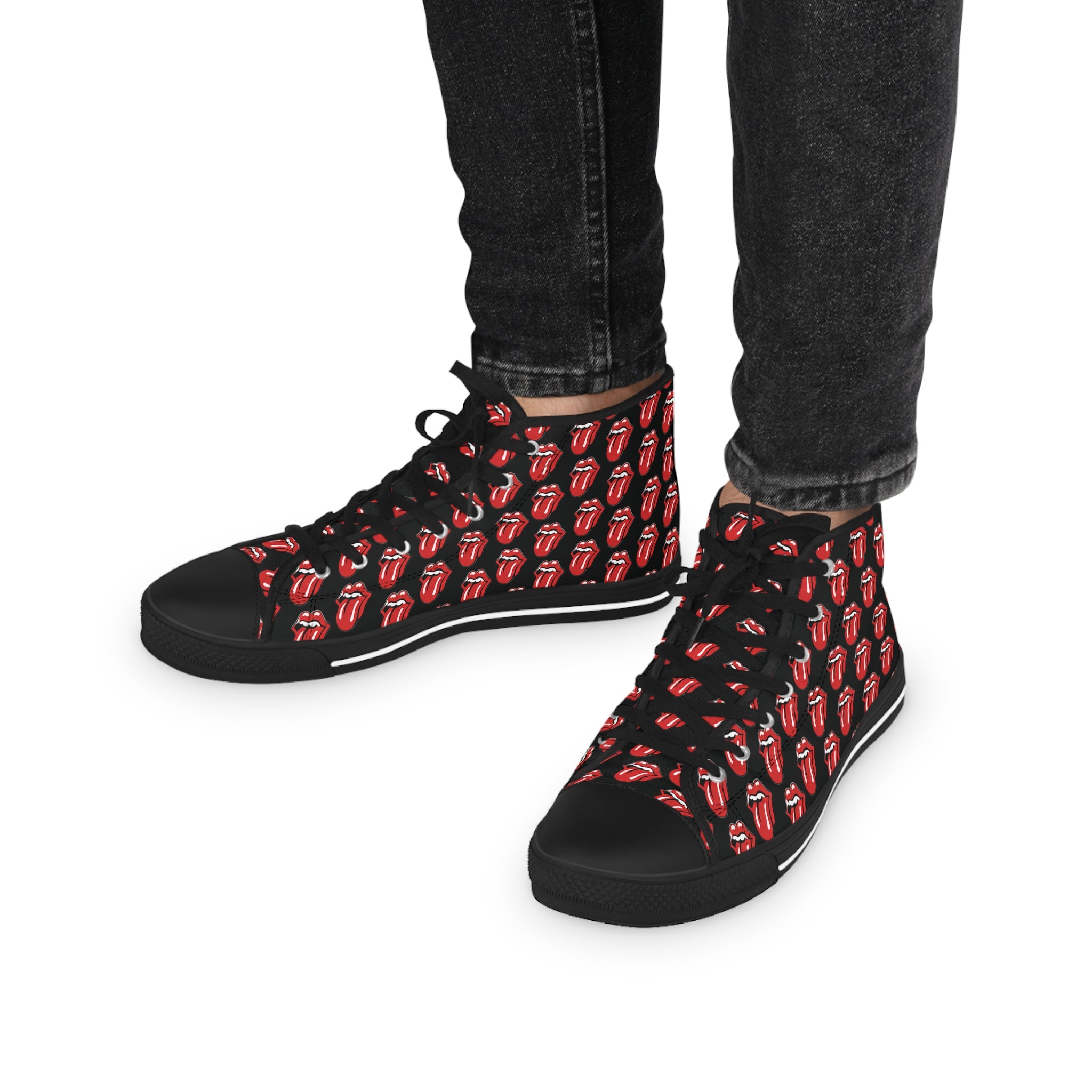 High Top Sneakers – Rolling Stones Symbols Skate Shoes