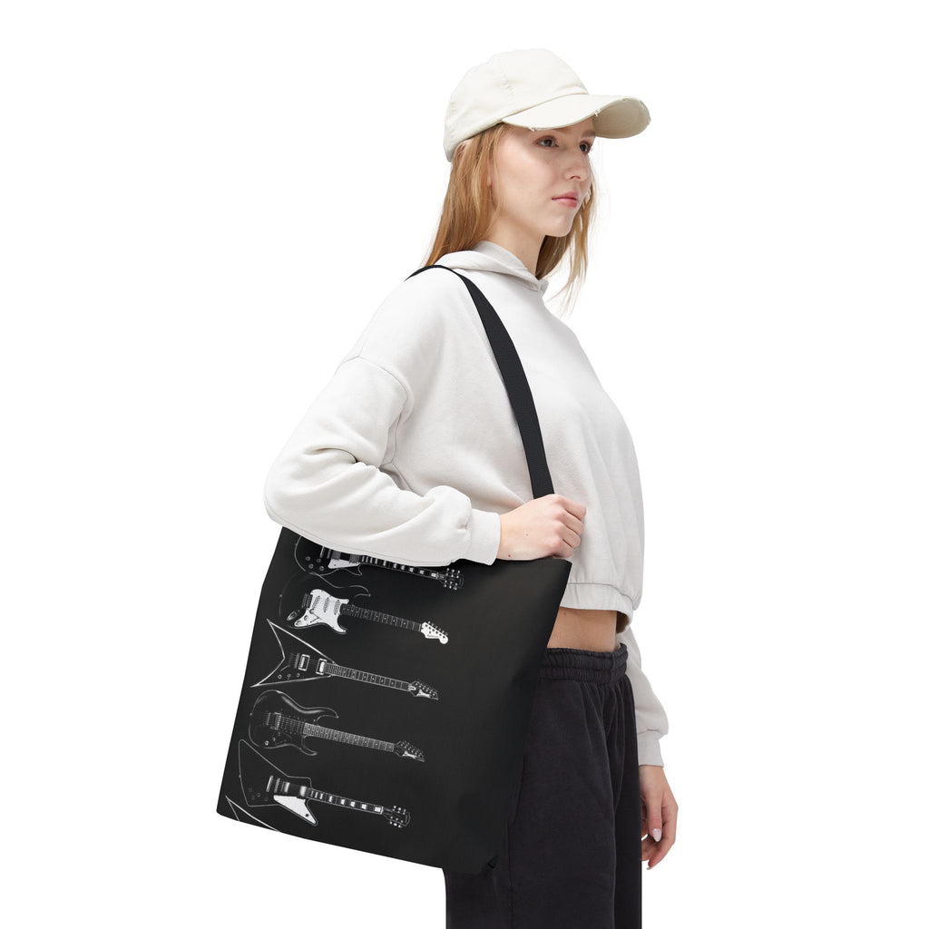 Electric Guitars Black Tote Bag – Rock Music Instrument Shopper