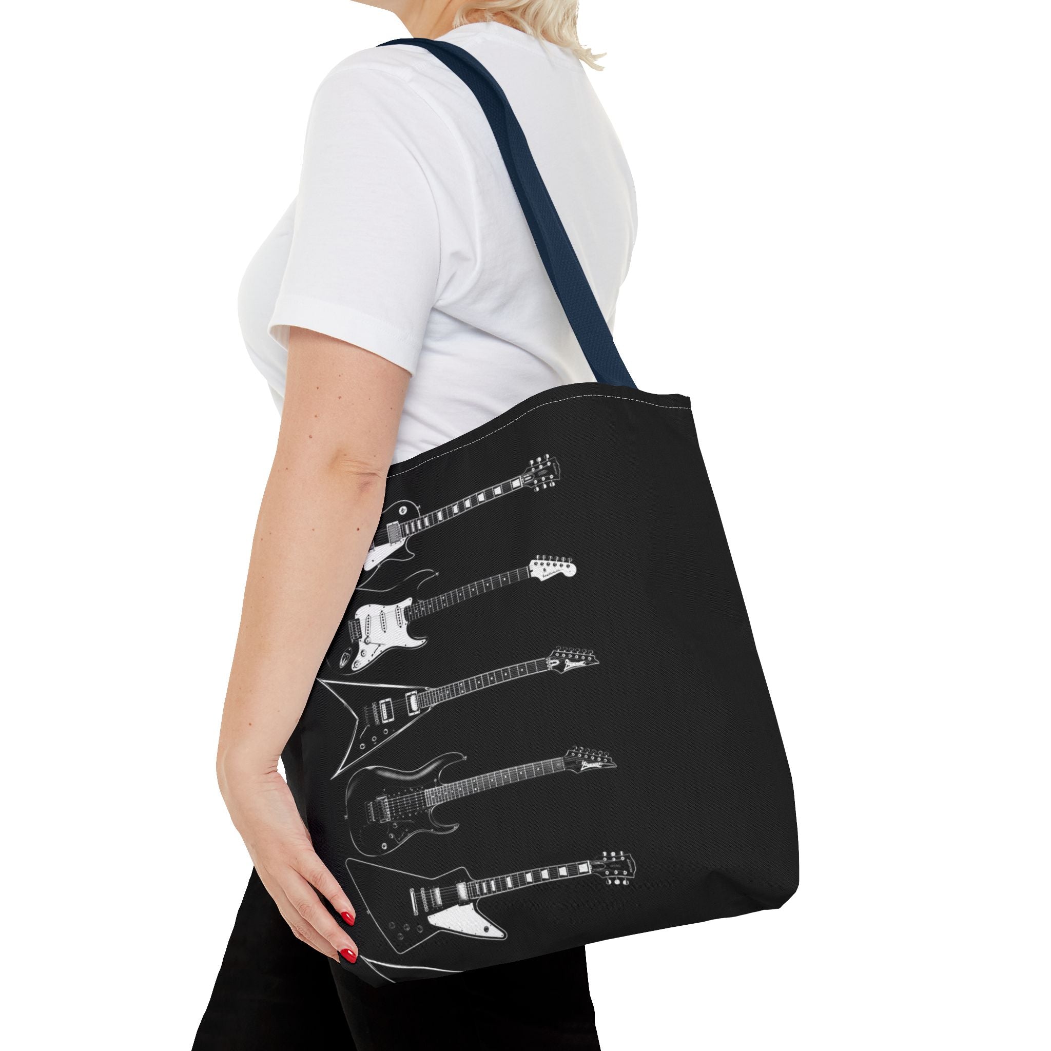 Electric Guitars Black Tote Bag – Rock Music Instrument Shopper