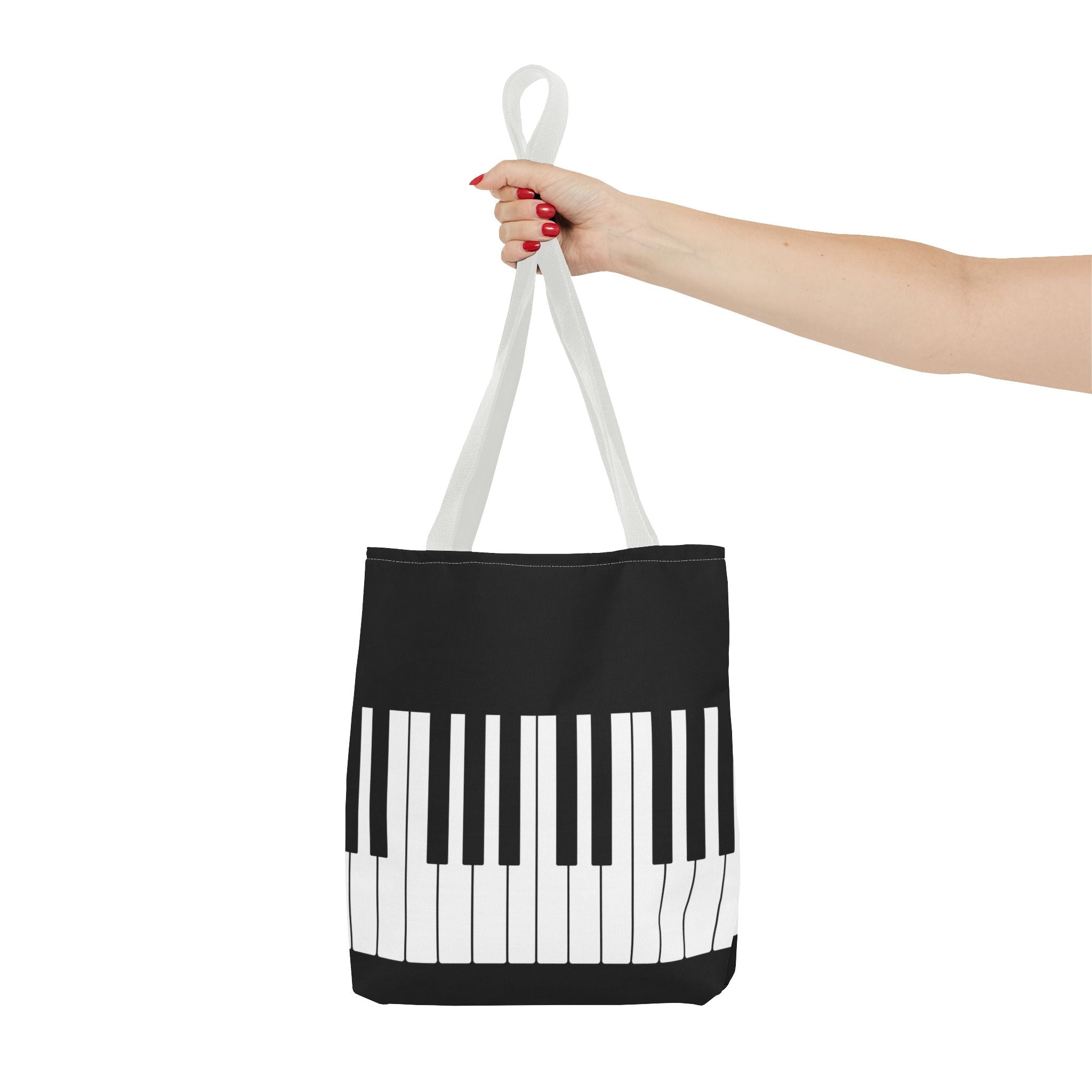Piano Keys Tote Bag - Musician Keyboard Print Canvas Tote