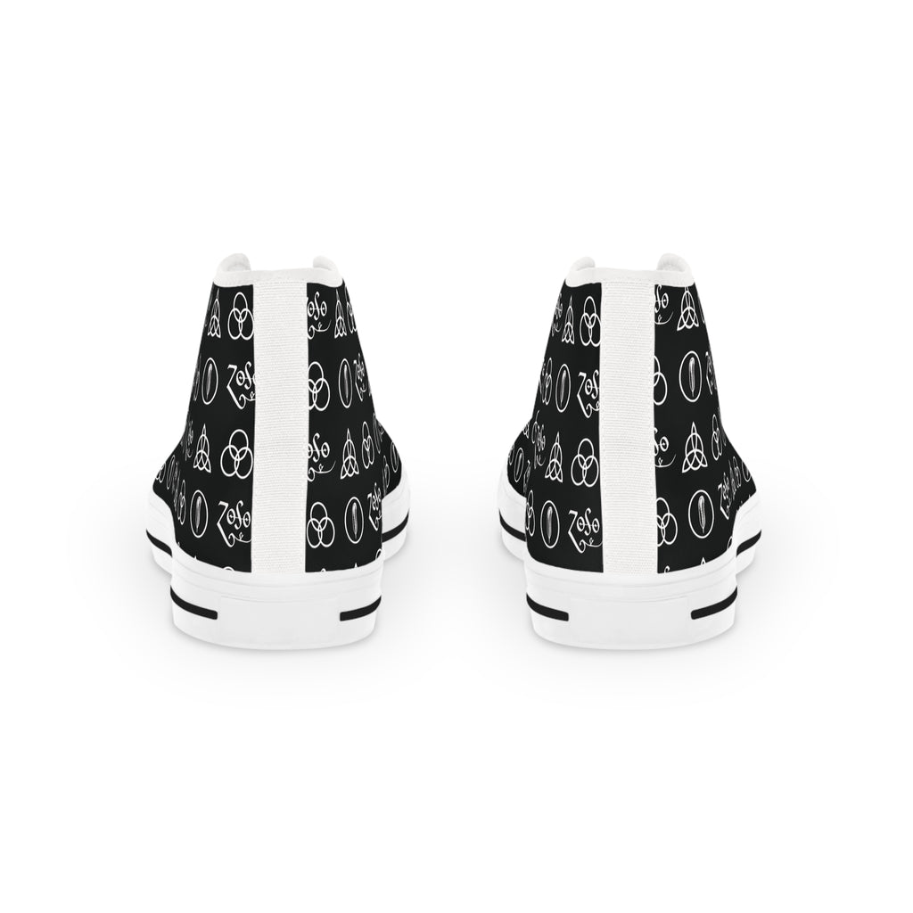 High Top Sneakers – Led Zeppelin Symbols Skate Shoes