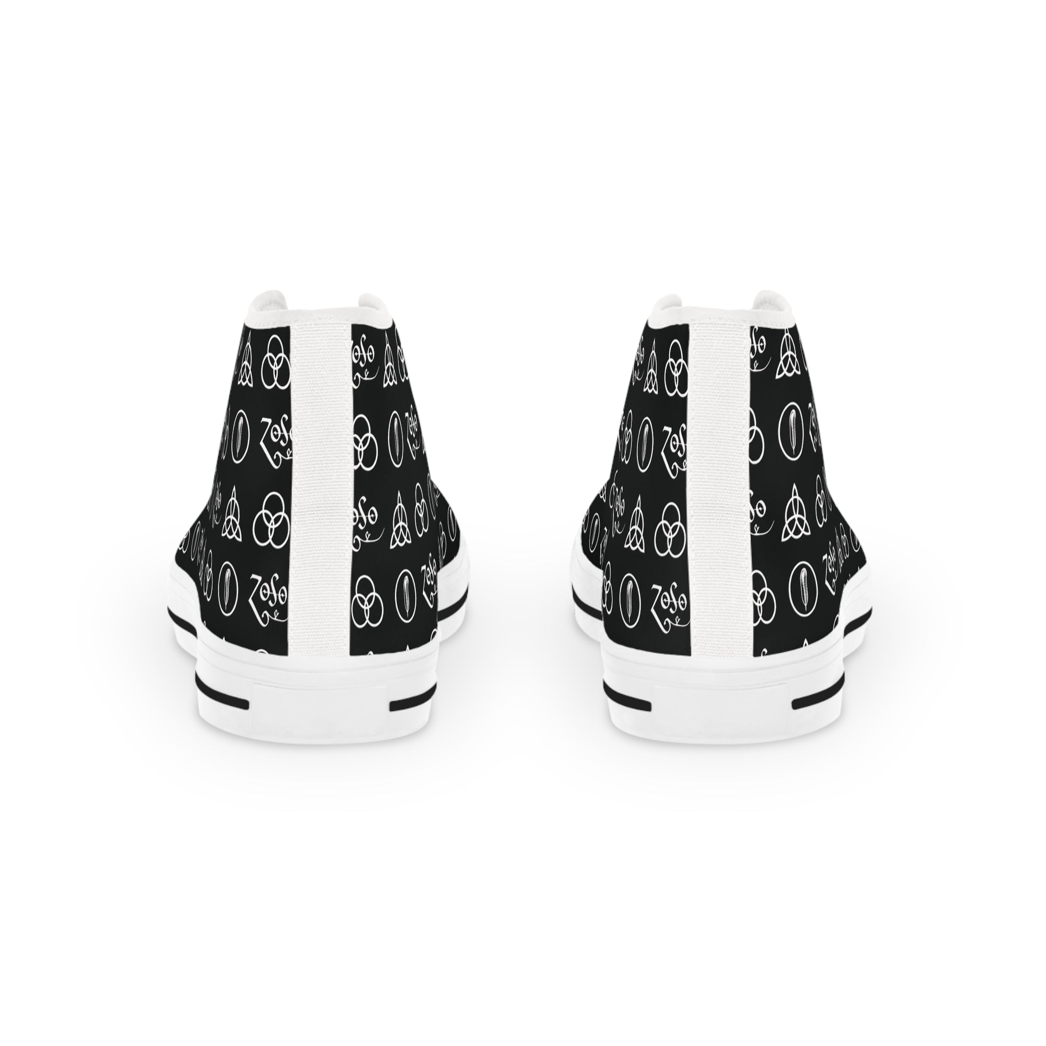 High Top Sneakers – Led Zeppelin Symbols Skate Shoes