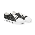 Black Low-Top Sneakers with Nirvana Pattern