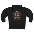 Bless My Soul Rock n Roll Zip Hoodie — Skull & Roses Rocker Pullover