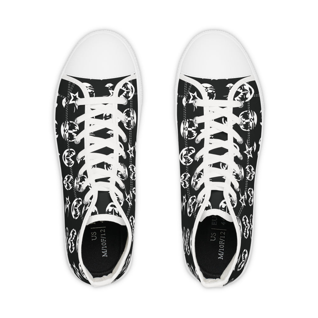 High Top Sneakers — Kiss Tribute Pattern Casual Men's Shoes