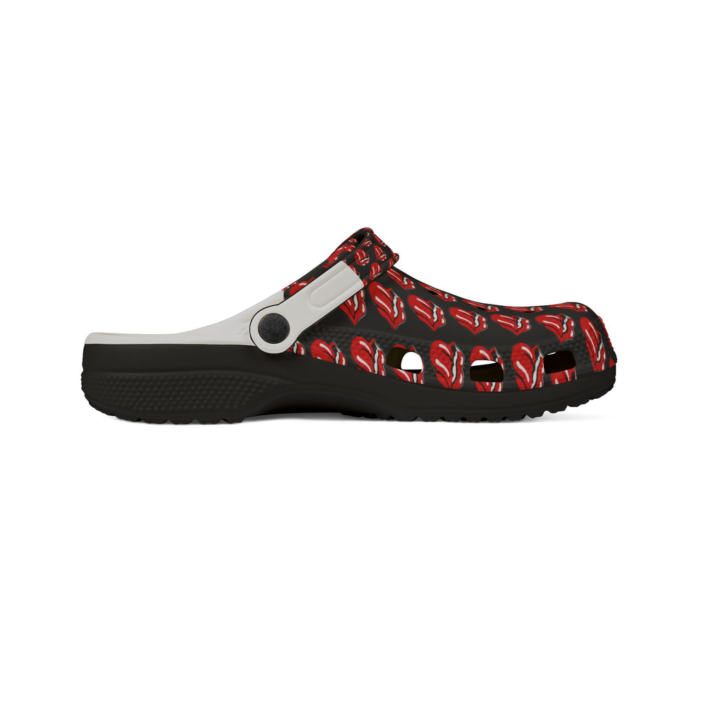 Rolling Stones Pattern EVA Foam Clogs - Lightweight Slip-On Garden Shoes
