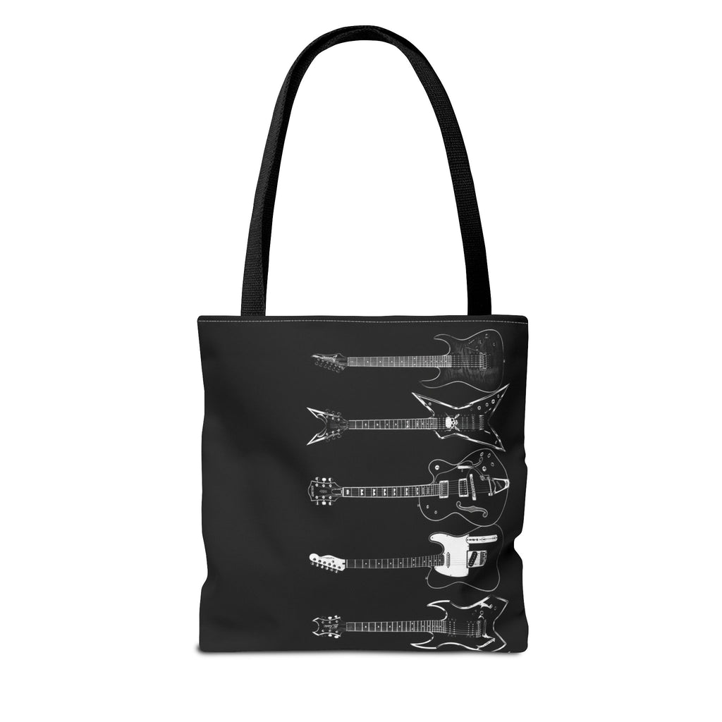 Electric Guitars Black Tote Bag – Rock Music Instrument Shopper