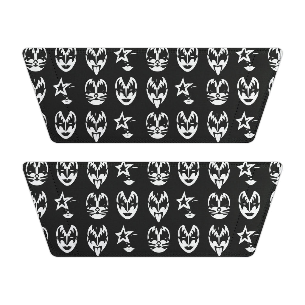 Men's Removable-Strap Sandals — Kiss tribute Black Skull Pattern Slide Sandals