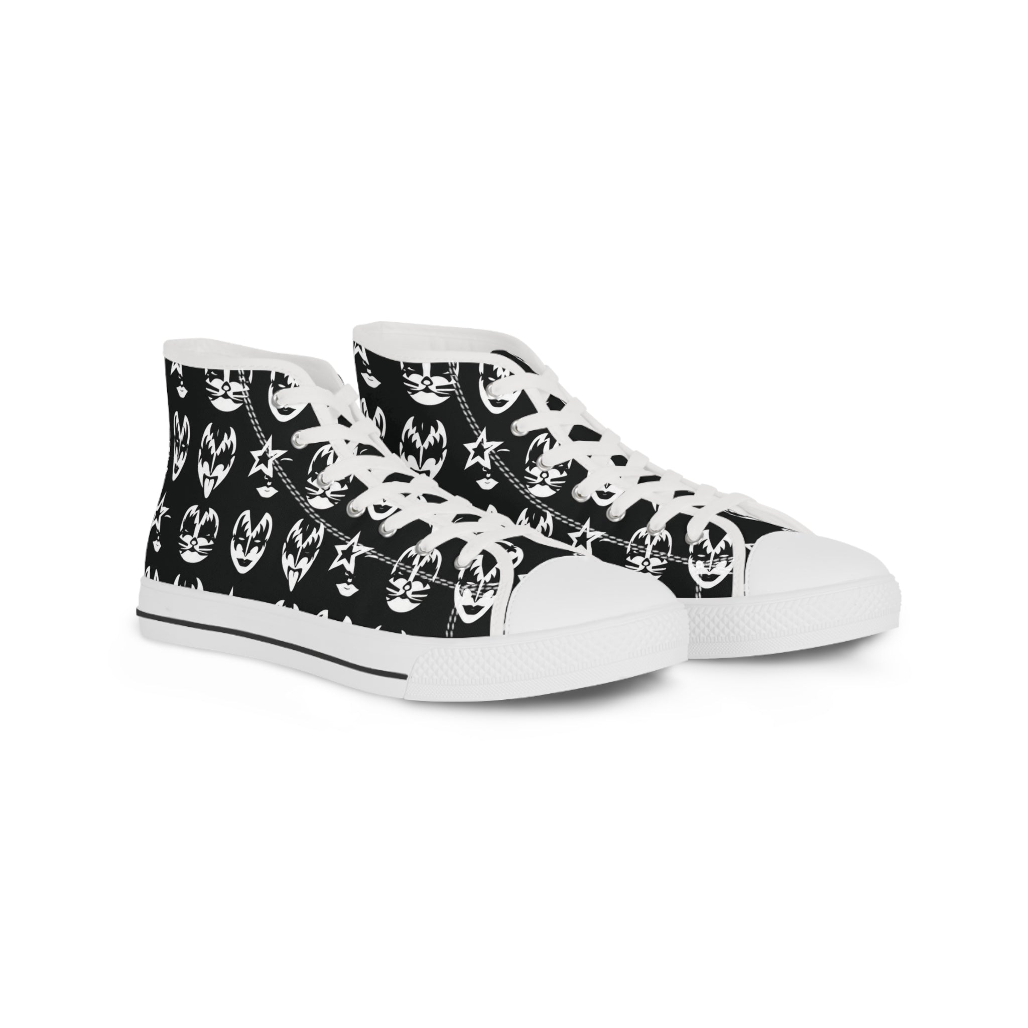 High Top Sneakers — Kiss Tribute Pattern Casual Men's Shoes