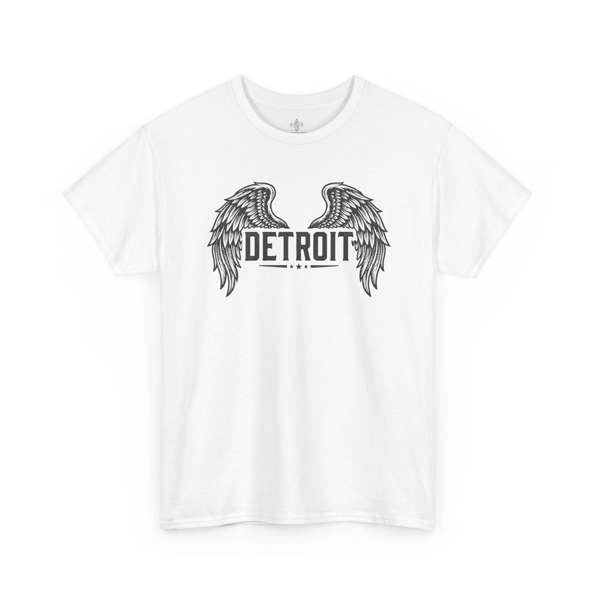 Unisex Heavy Cotton Tee - DETROIT WINGED, black