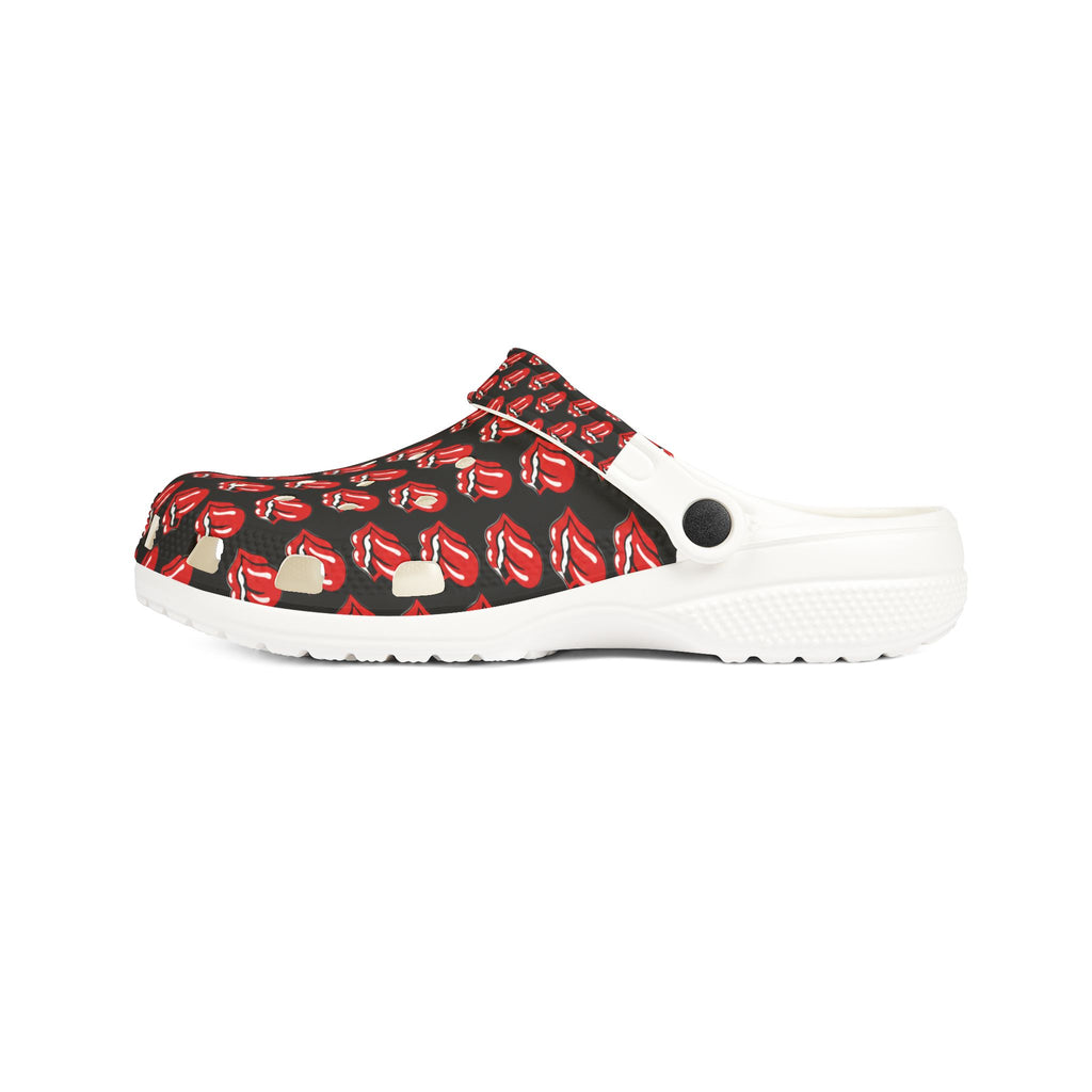 Rolling Stones Pattern EVA Foam Clogs - Lightweight Slip-On Garden Shoes