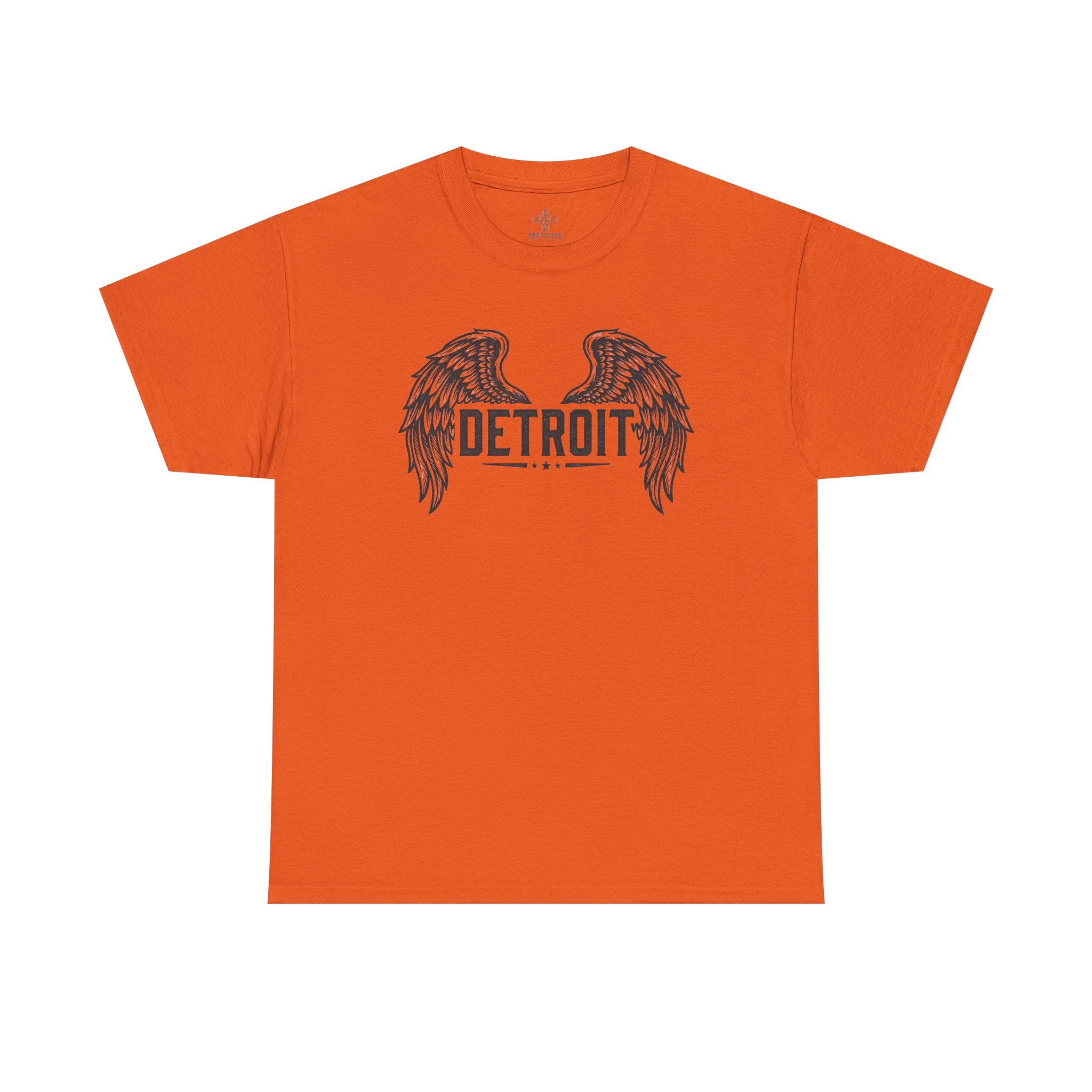 Unisex Heavy Cotton Tee - DETROIT WINGED, black