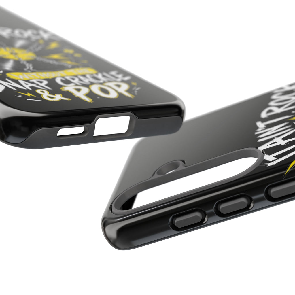 Phone Case — "It Ain't Rock Without the Snap Crackle & Pop" Vintage Vinyl Design