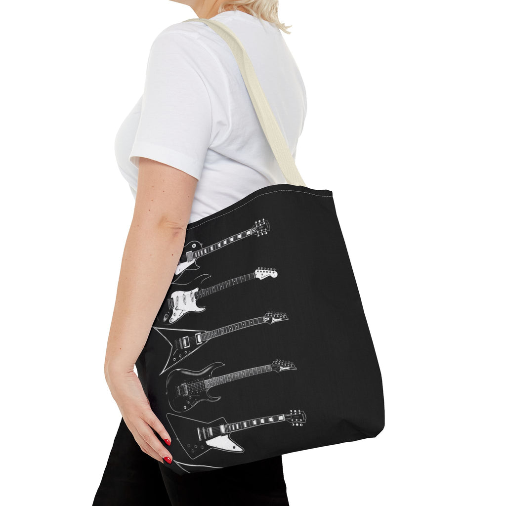 Electric Guitars Black Tote Bag – Rock Music Instrument Shopper