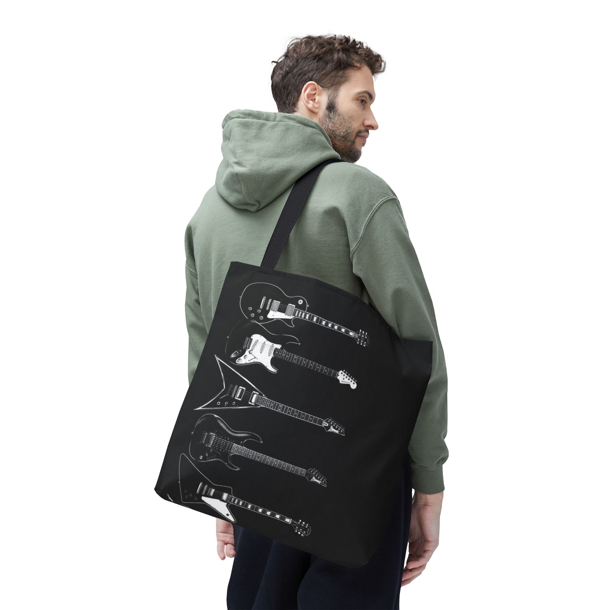 Electric Guitars Black Tote Bag – Rock Music Instrument Shopper