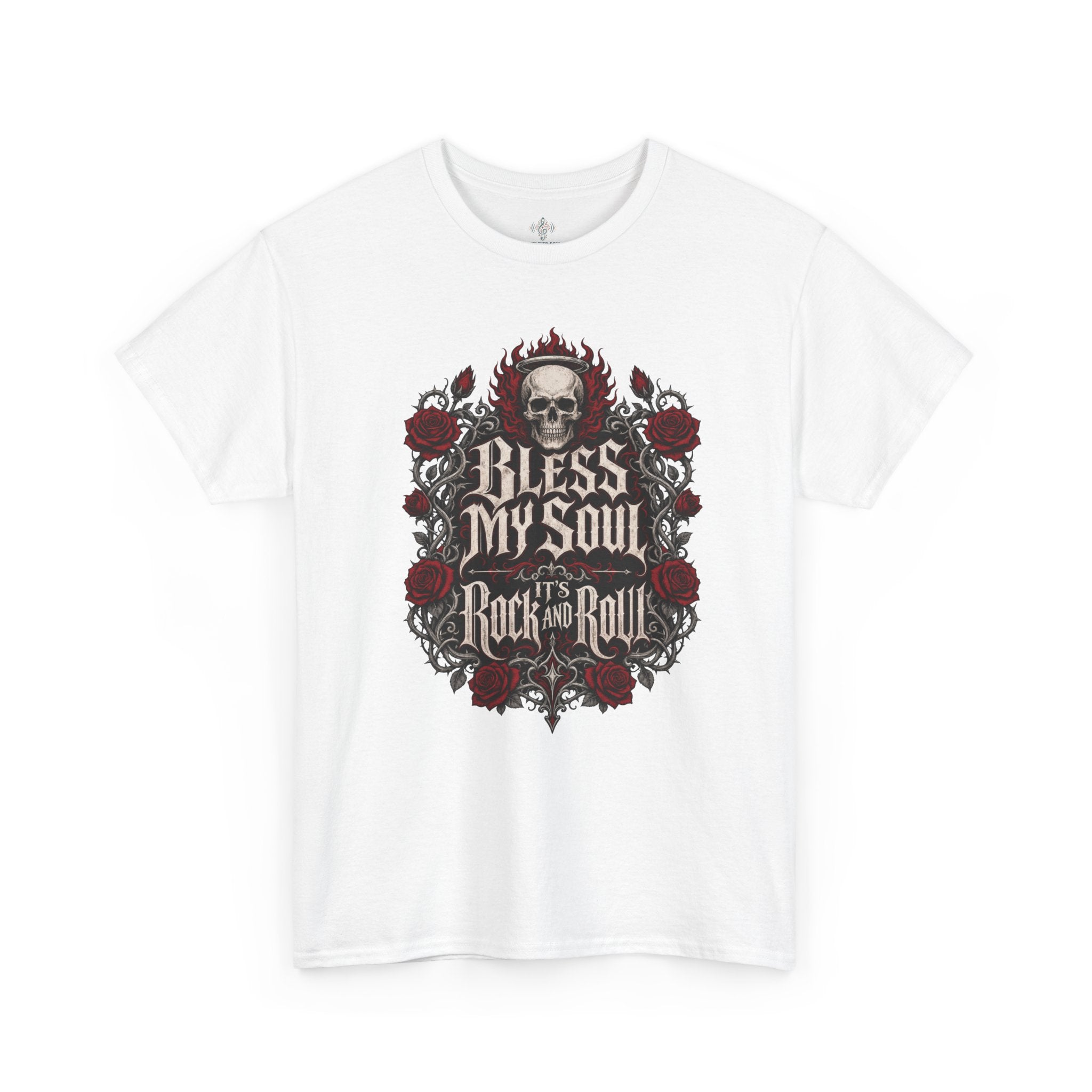 Rock & Roll Skull Tee — "Bless My Soul" Vintage Band Shirt