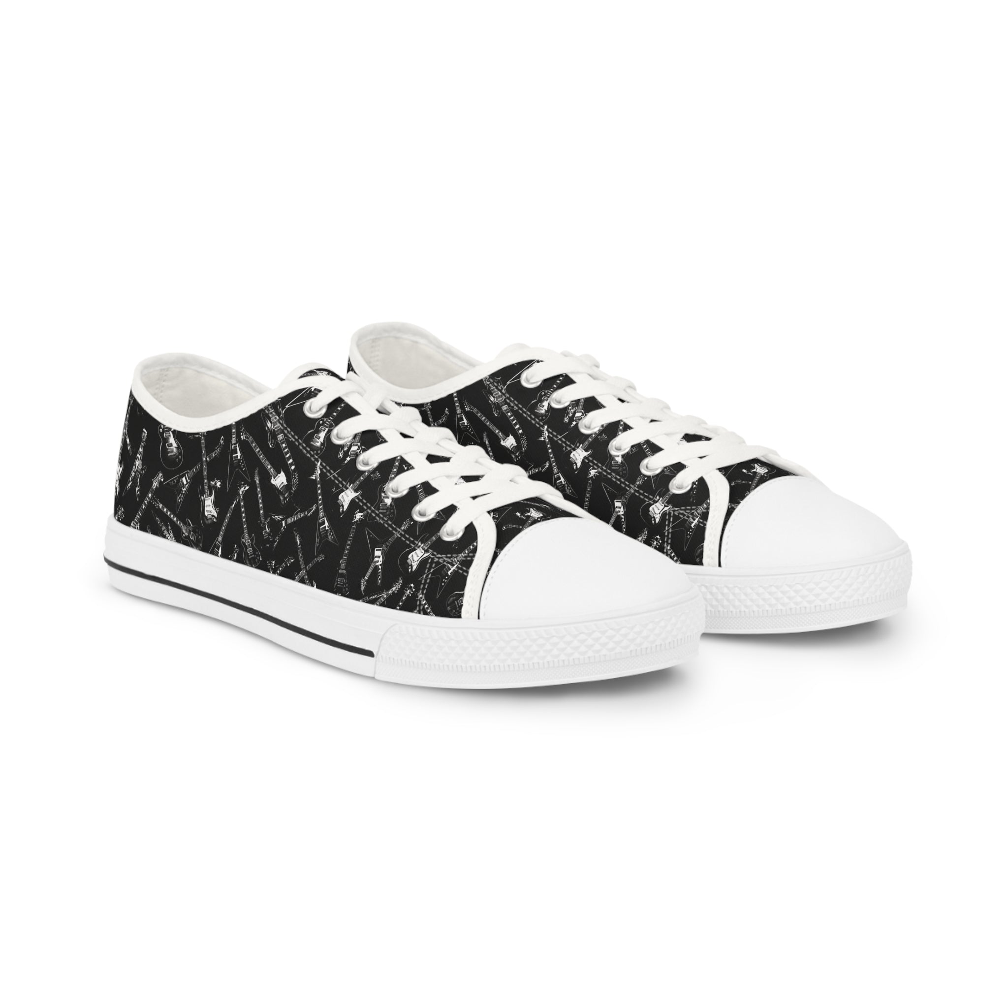 Black Guitars Men’s Low Top Sneakers — Minimal Urban Casual Shoes