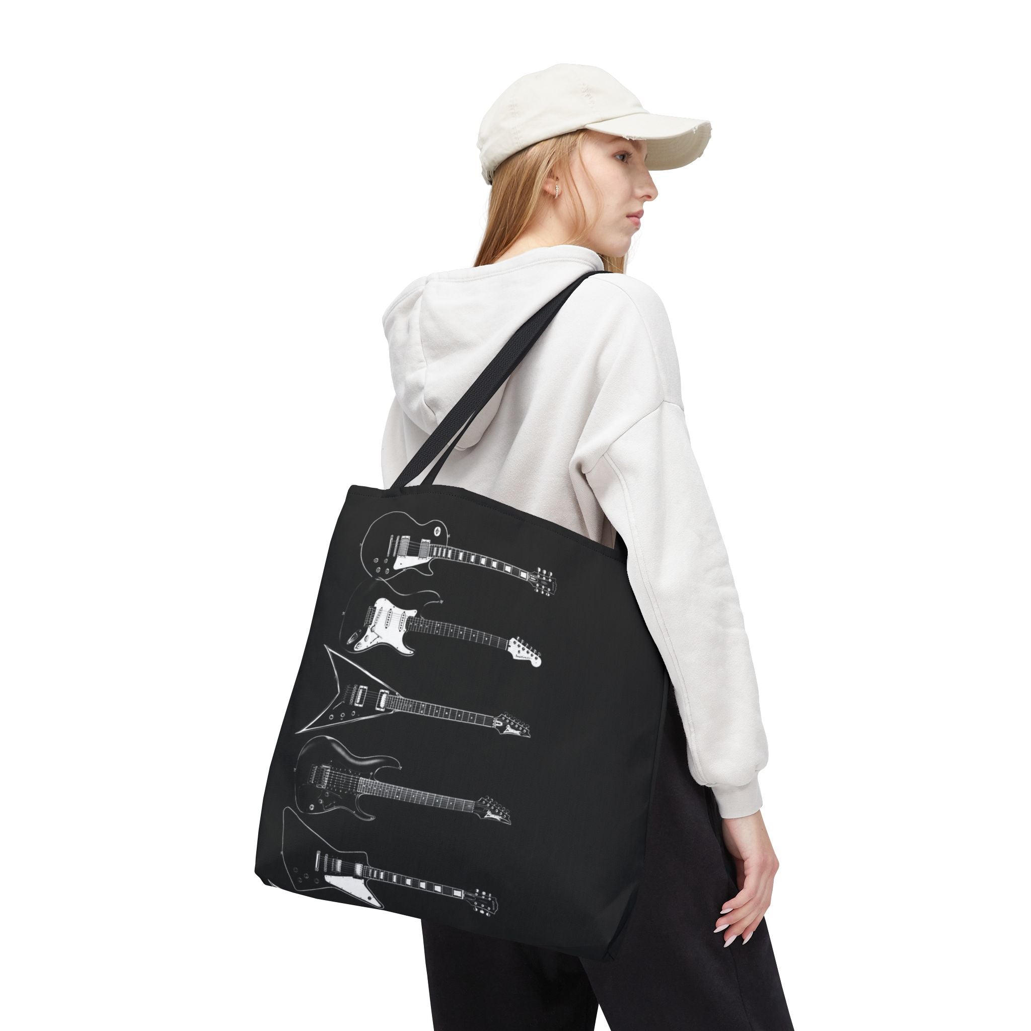 Electric Guitars Black Tote Bag – Rock Music Instrument Shopper