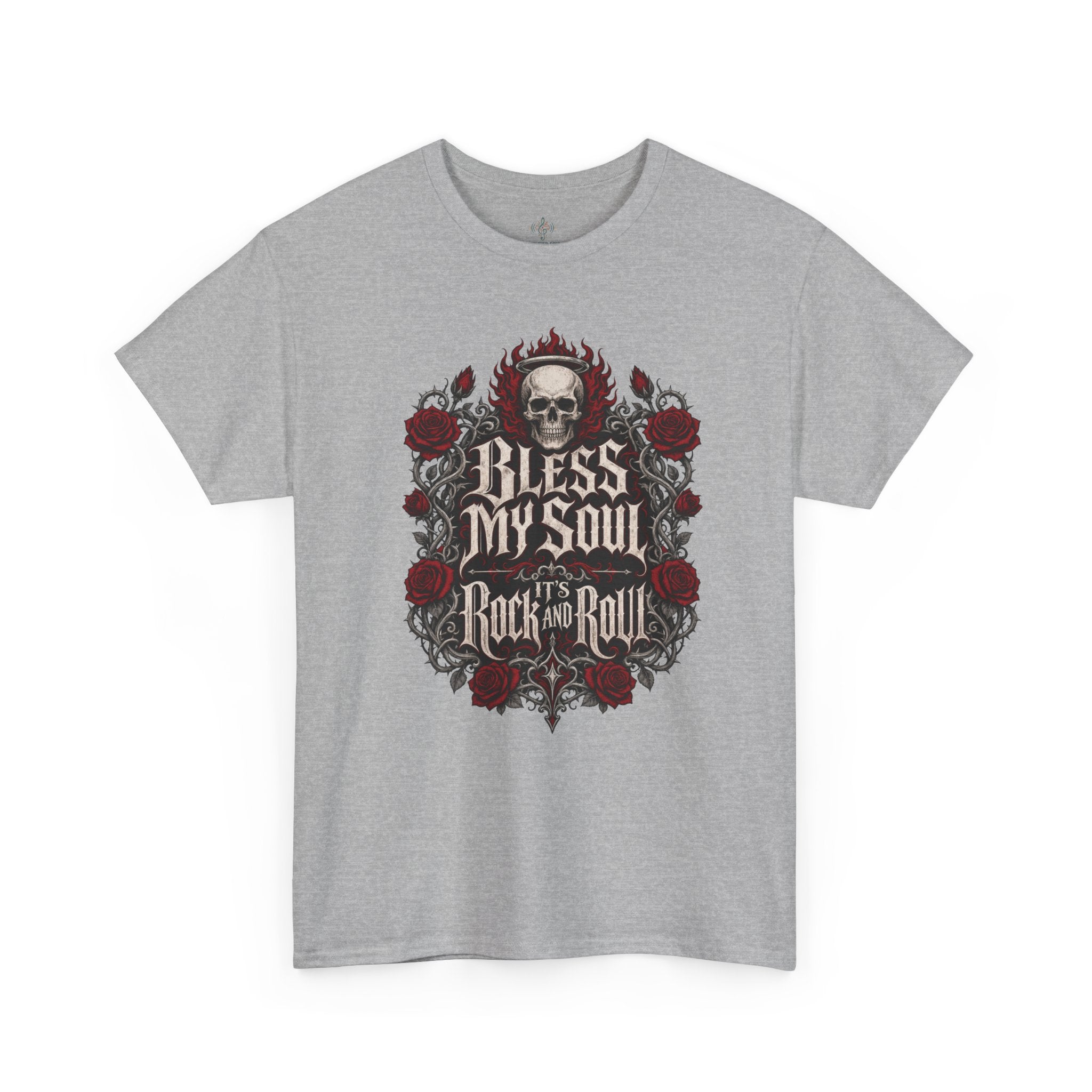 Rock & Roll Skull Tee — "Bless My Soul" Vintage Band Shirt