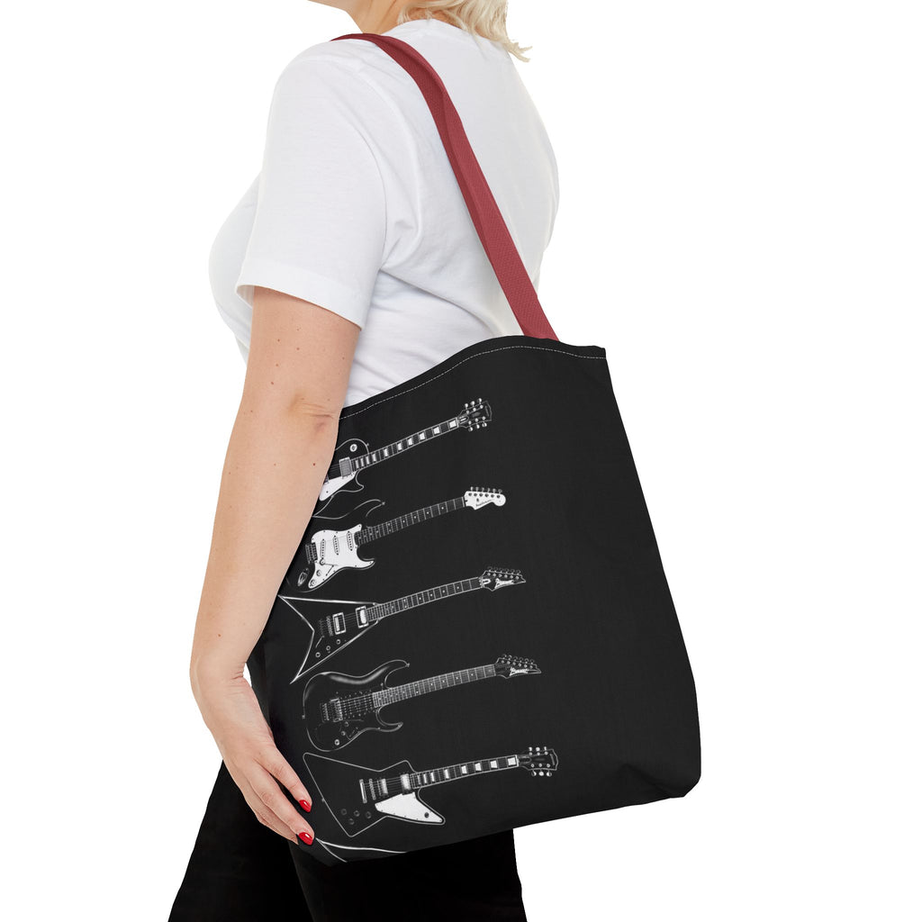 Electric Guitars Black Tote Bag – Rock Music Instrument Shopper