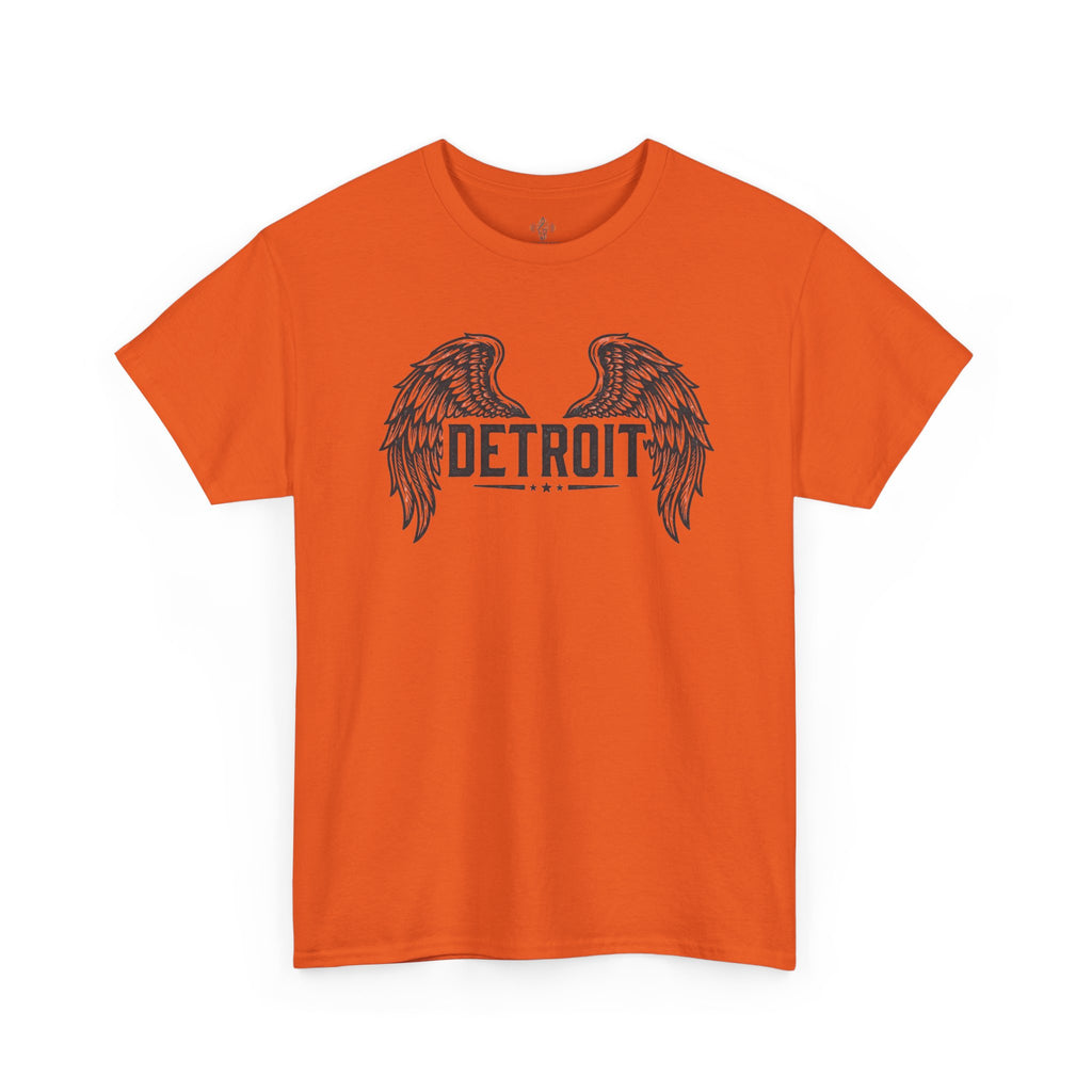 Unisex Heavy Cotton Tee - DETROIT WINGED, black