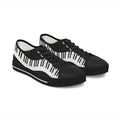 L Piano Keys Low Top Sneakers — Women's Music Lover Canvas Shoes