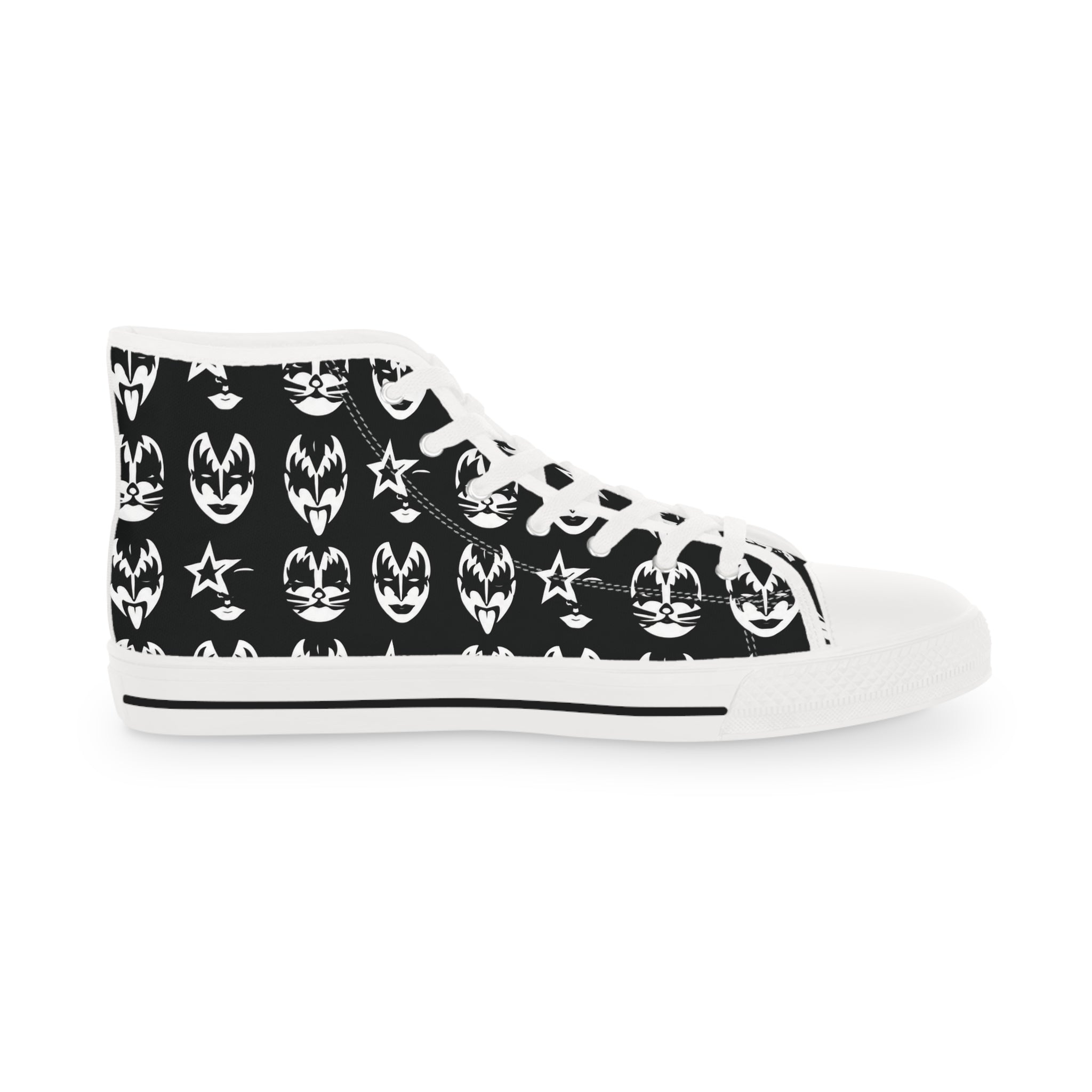 High Top Sneakers — Kiss Tribute Pattern Casual Men's Shoes