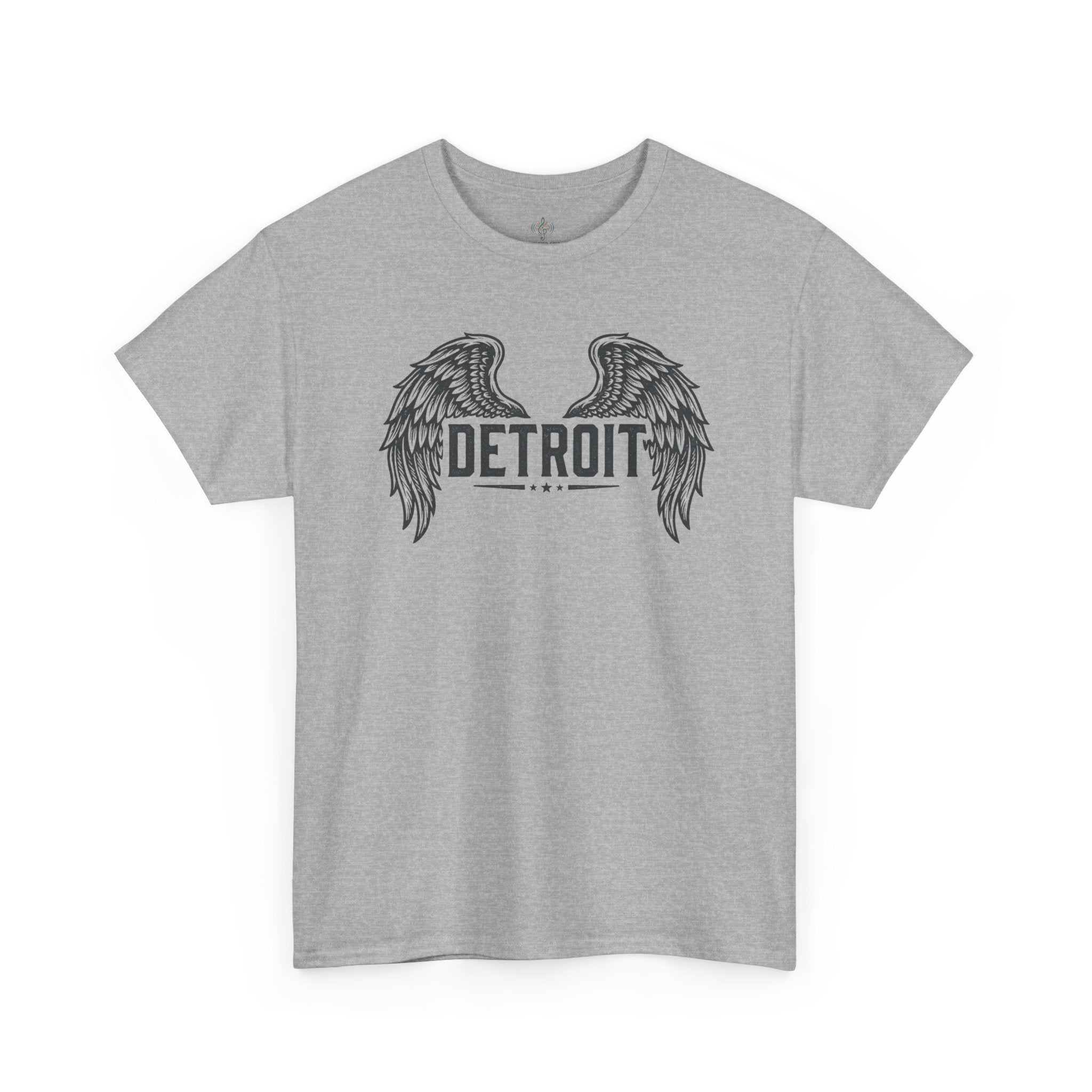 Unisex Heavy Cotton Tee - DETROIT WINGED, black
