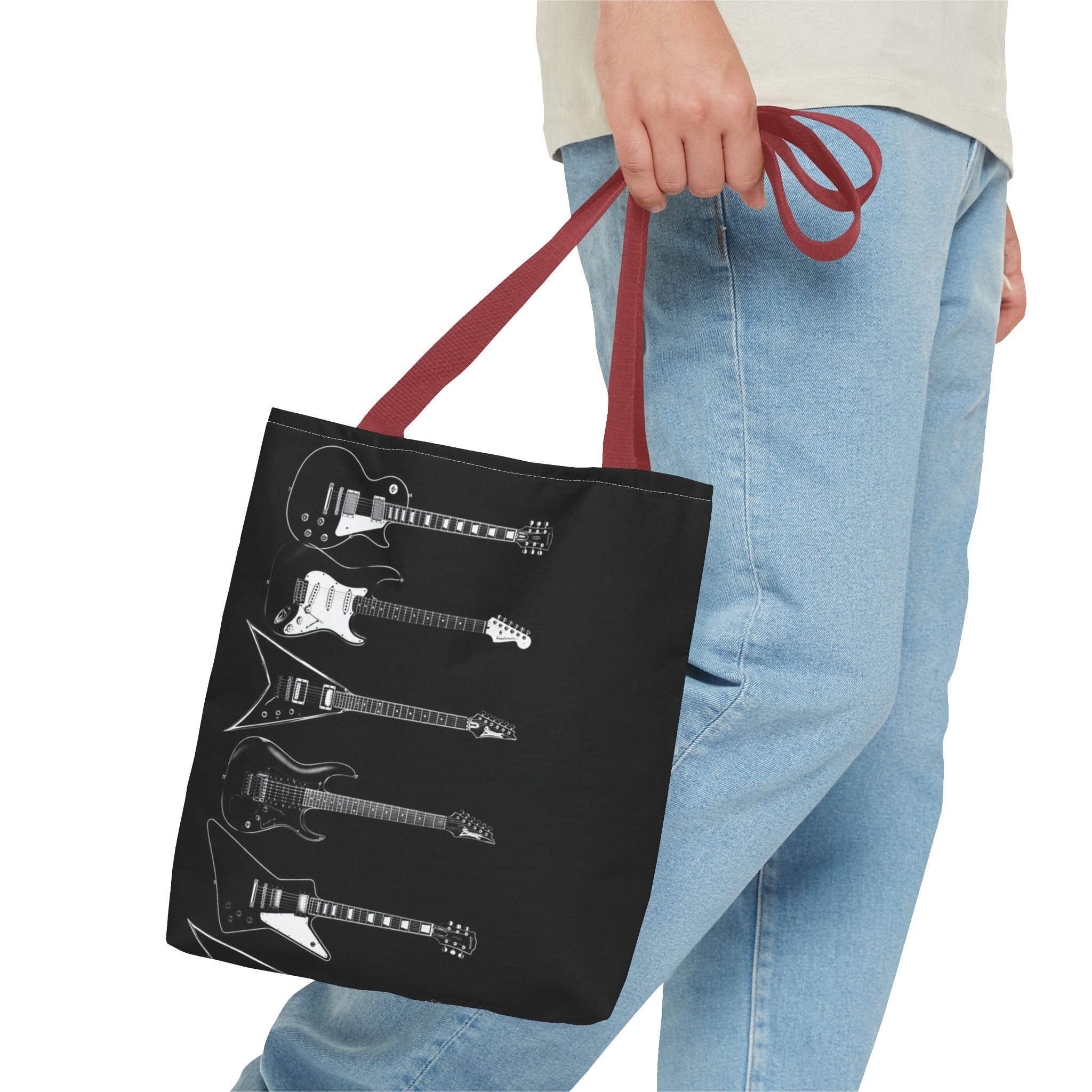 Electric Guitars Black Tote Bag – Rock Music Instrument Shopper
