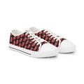 Men's Black Low-Top Sneakers with Rolling Stones Pattern