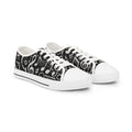 Music Note Low Top Sneakers — Black & White Musical Print for Men