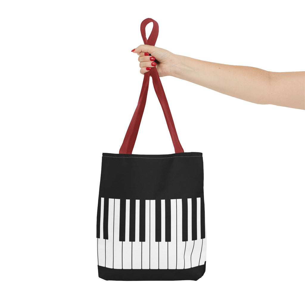 Piano Keys Tote Bag - Musician Keyboard Print Canvas Tote