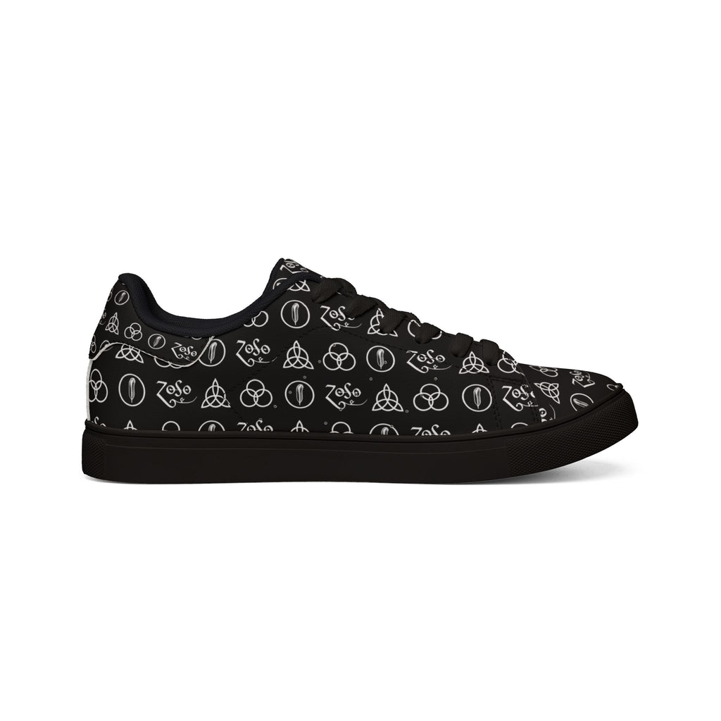 PU Leather Sneakers — Led Zeppelin symbols Low-Top Shoes