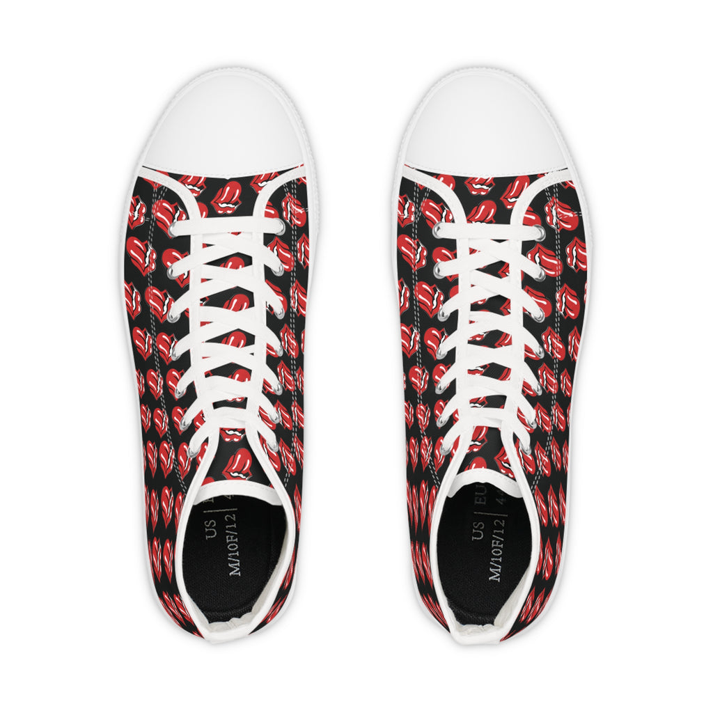 High Top Sneakers – Rolling Stones Symbols Skate Shoes