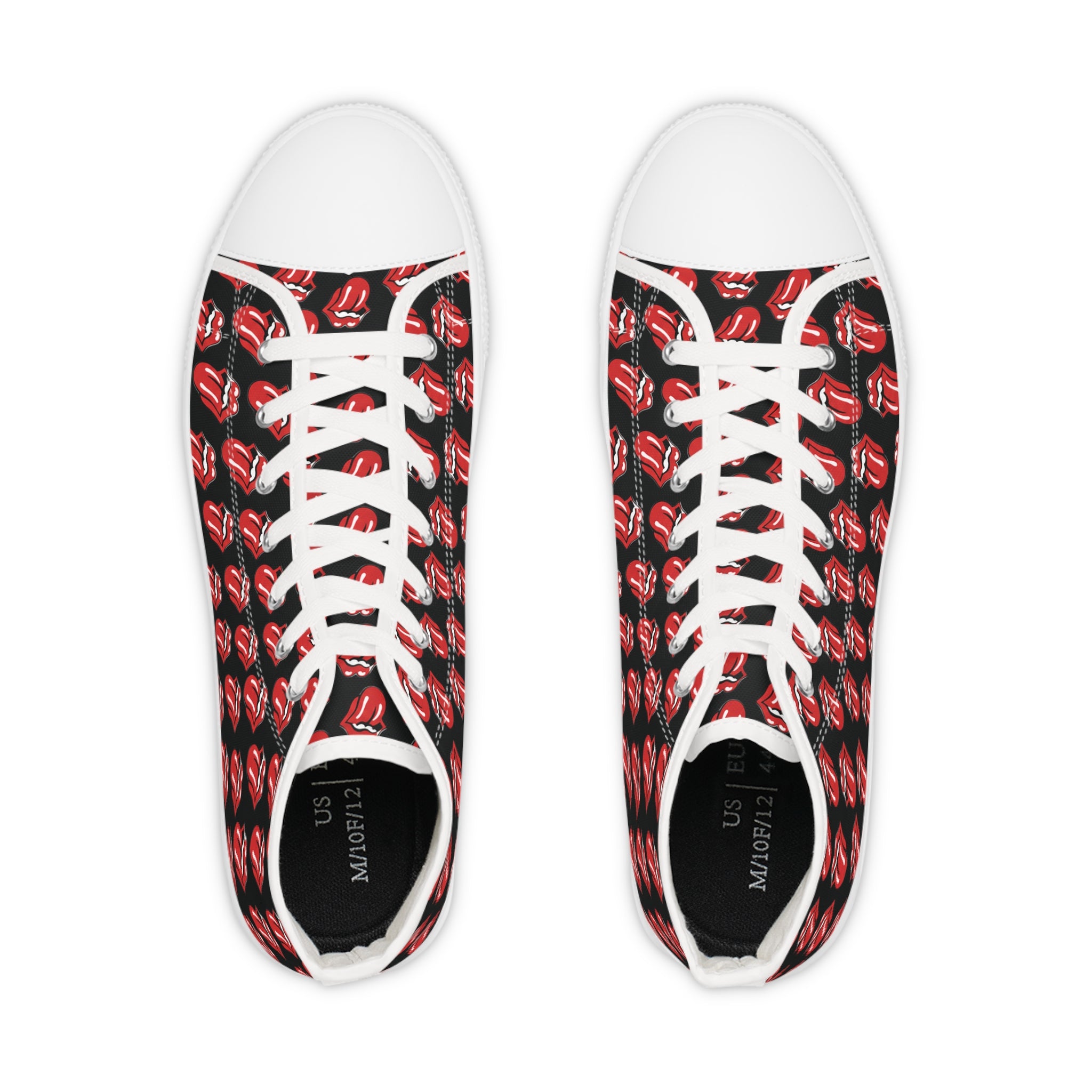 High Top Sneakers – Rolling Stones Symbols Skate Shoes
