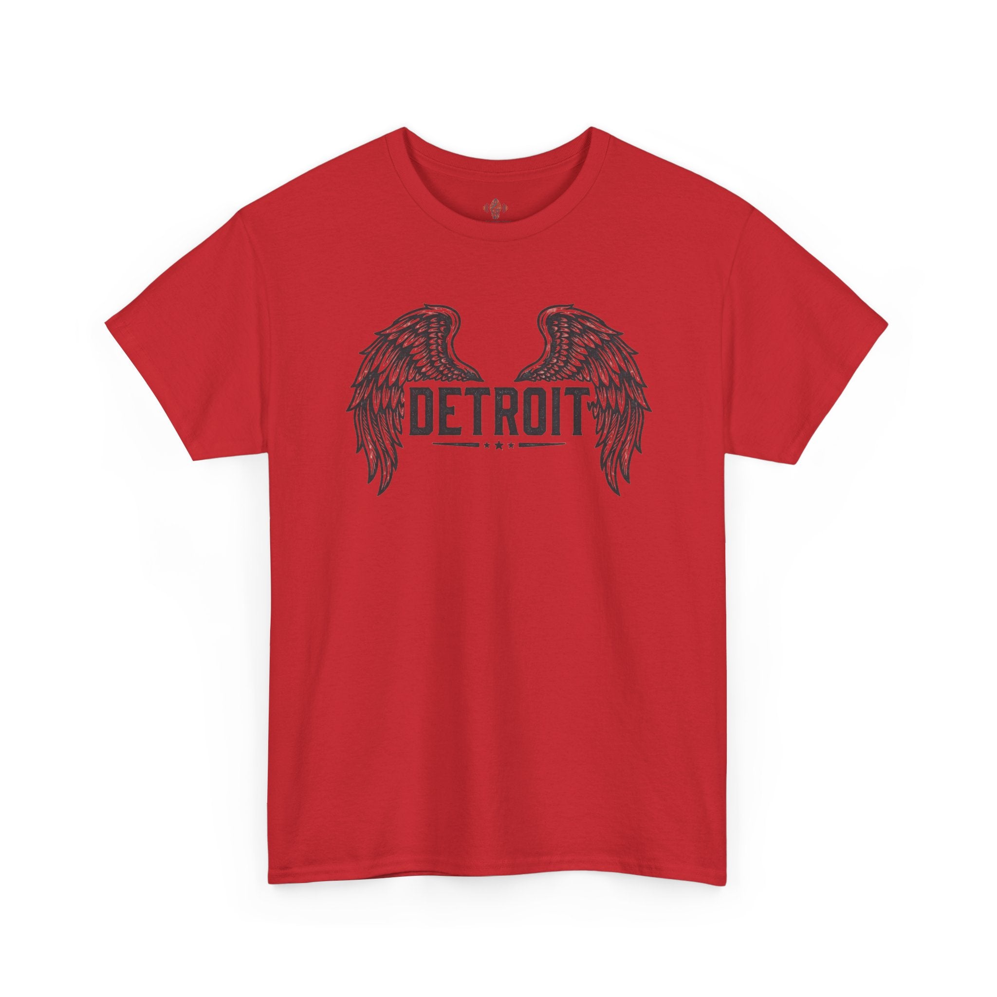 Unisex Heavy Cotton Tee - DETROIT WINGED, black