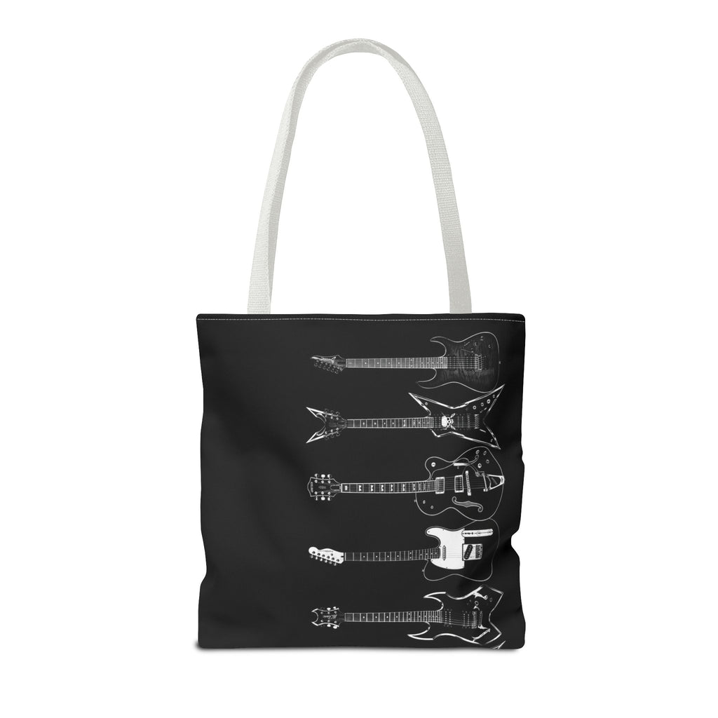 Electric Guitars Black Tote Bag – Rock Music Instrument Shopper