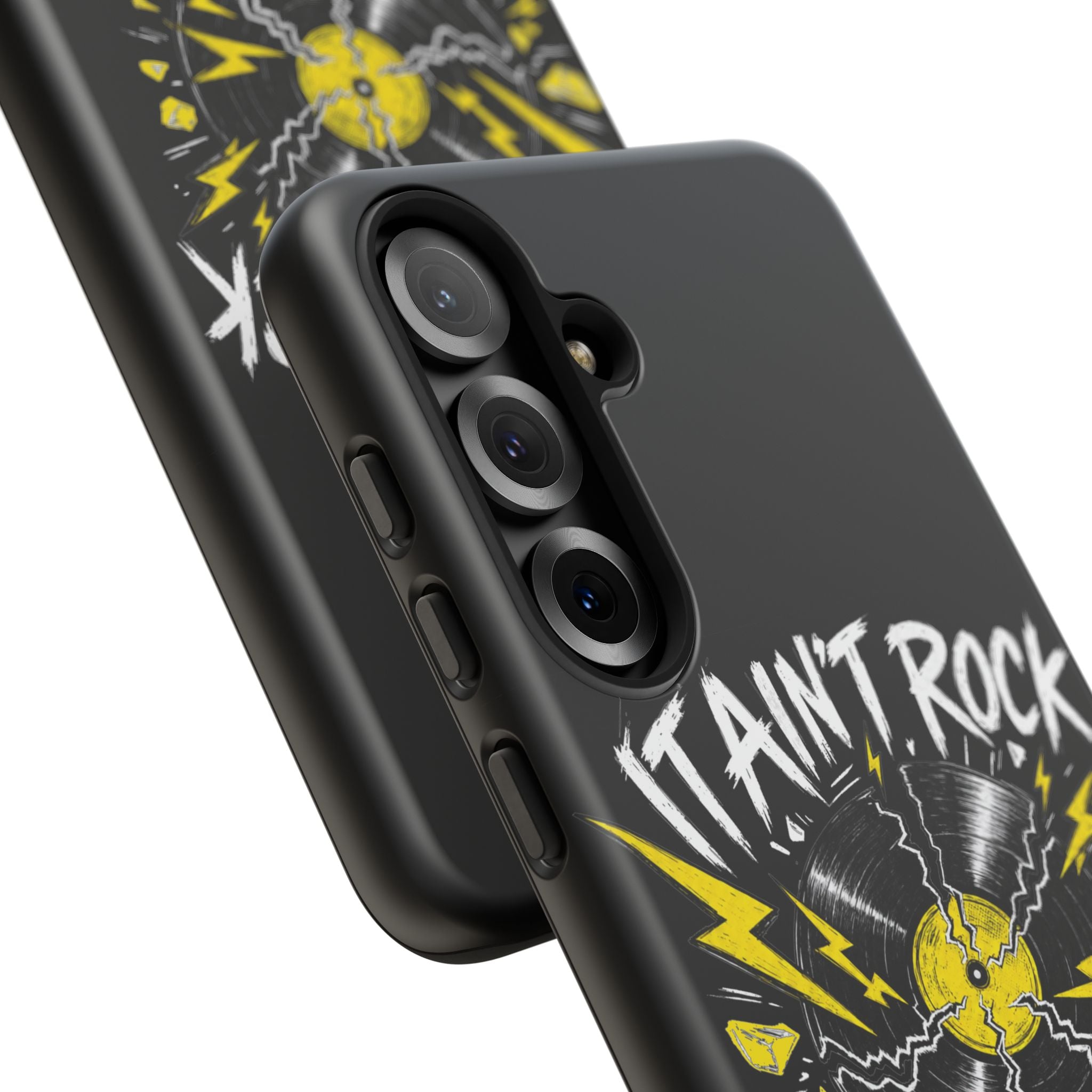 Phone Case — "It Ain't Rock Without the Snap Crackle & Pop" Vintage Vinyl Design